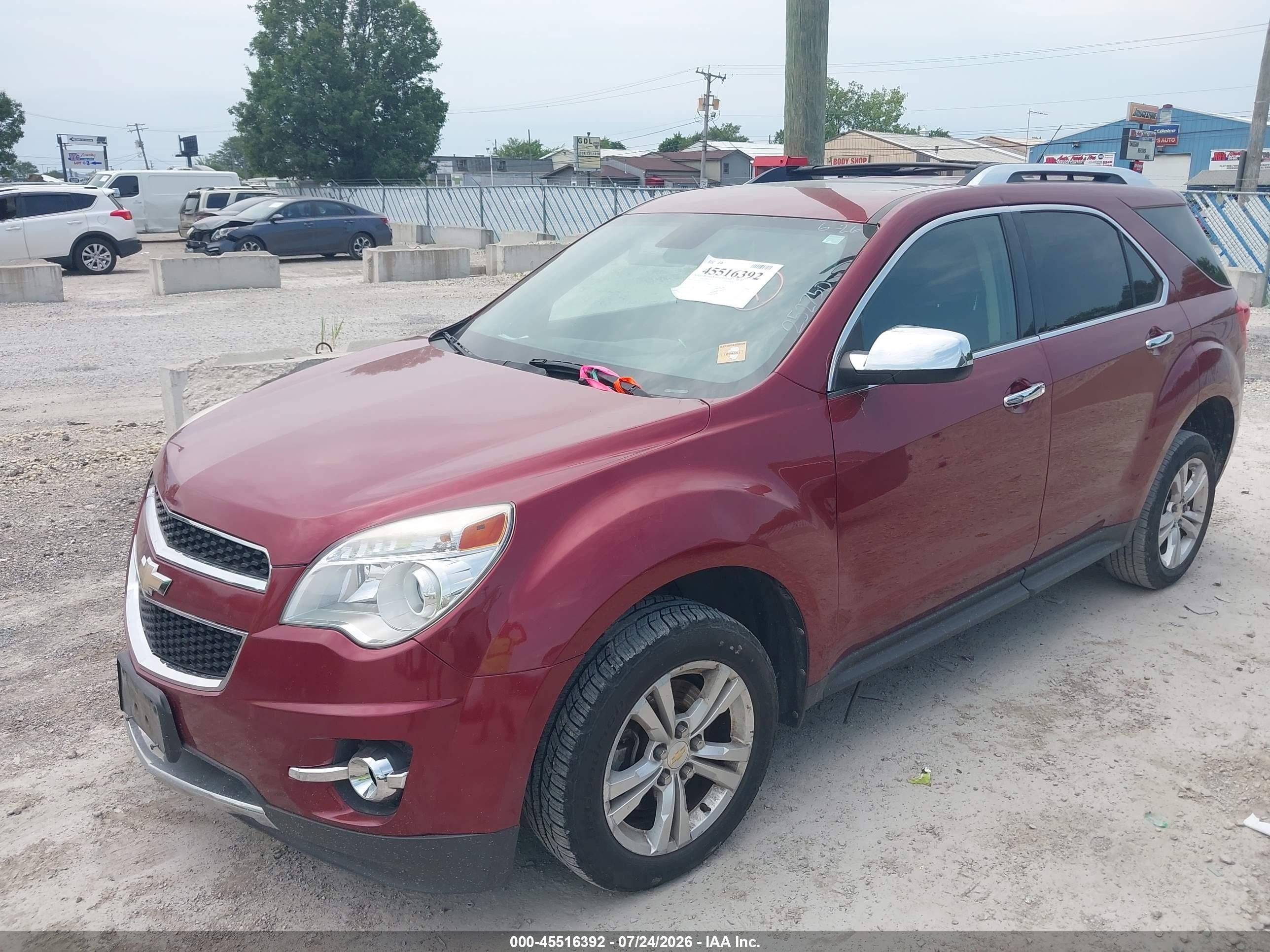 2012 Chevrolet Equinox Ltz Red vin: 2GNALFEK2C6252750