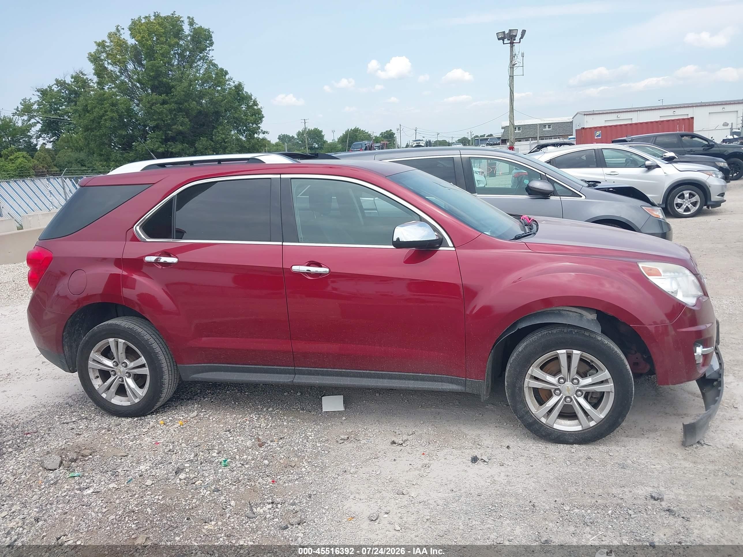 2012 Chevrolet Equinox Ltz Red vin: 2GNALFEK2C6252750