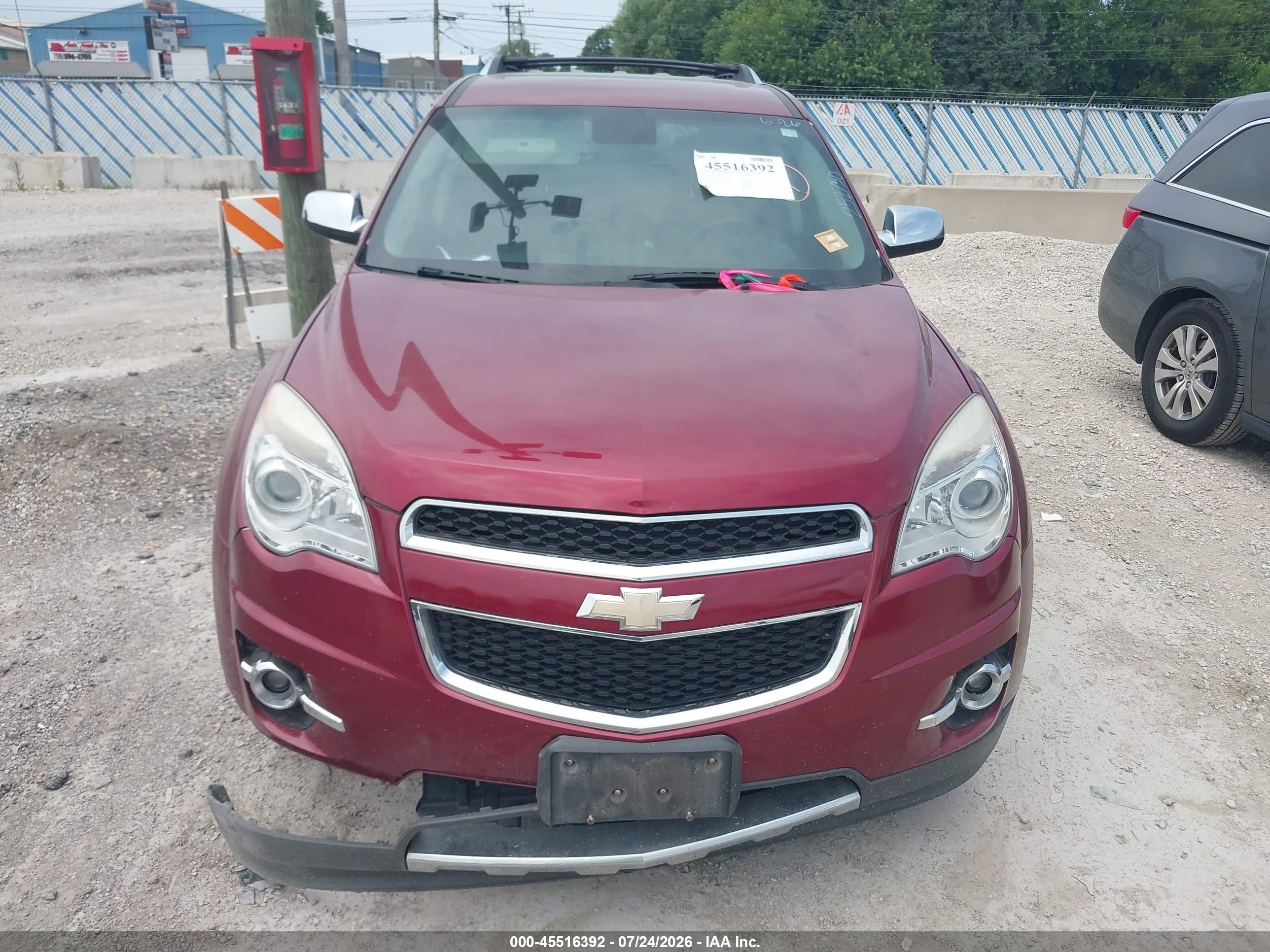 2012 Chevrolet Equinox Ltz Red vin: 2GNALFEK2C6252750