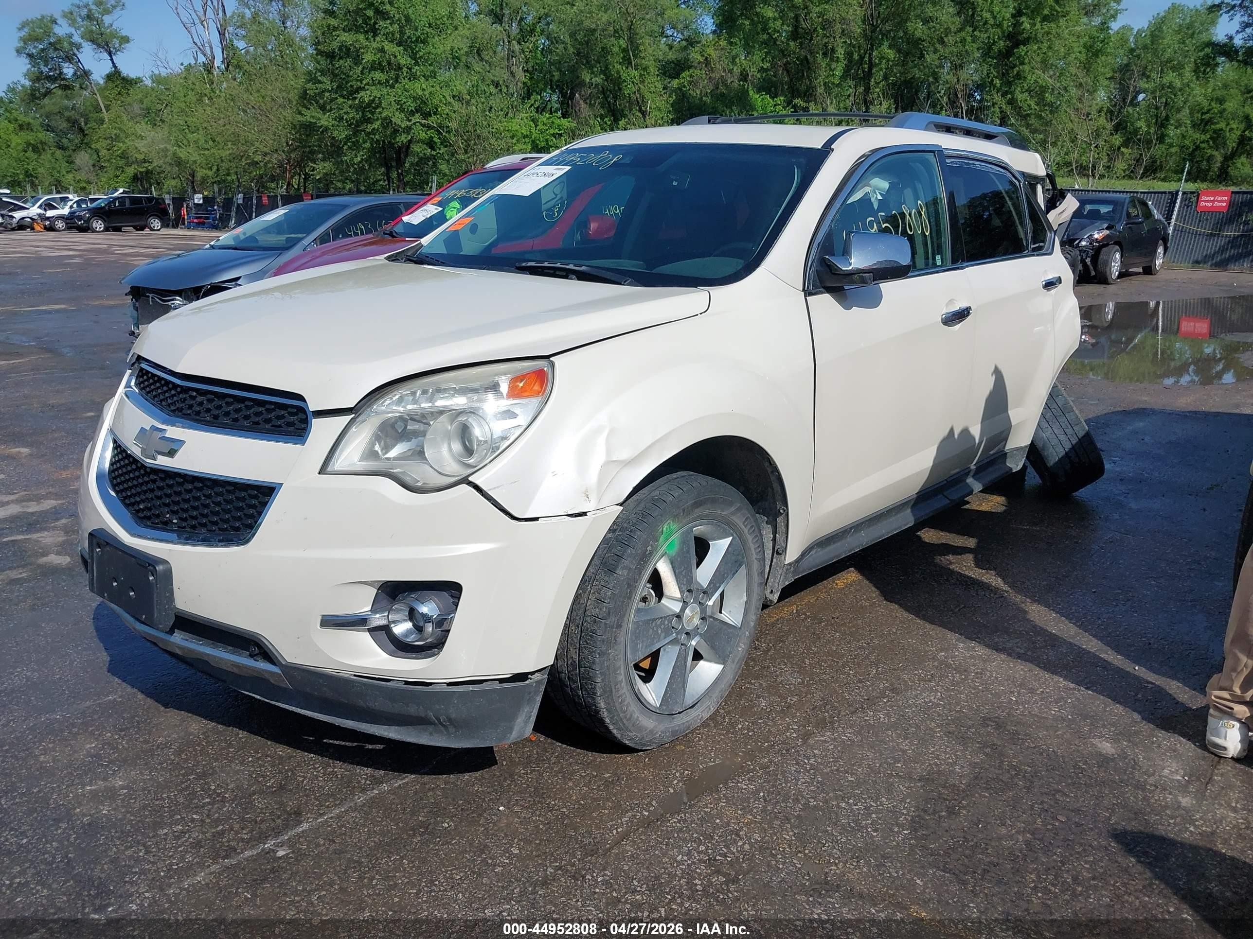 2013 Chevrolet Equinox Ltz White vin: 2GNALFEK2D1132848