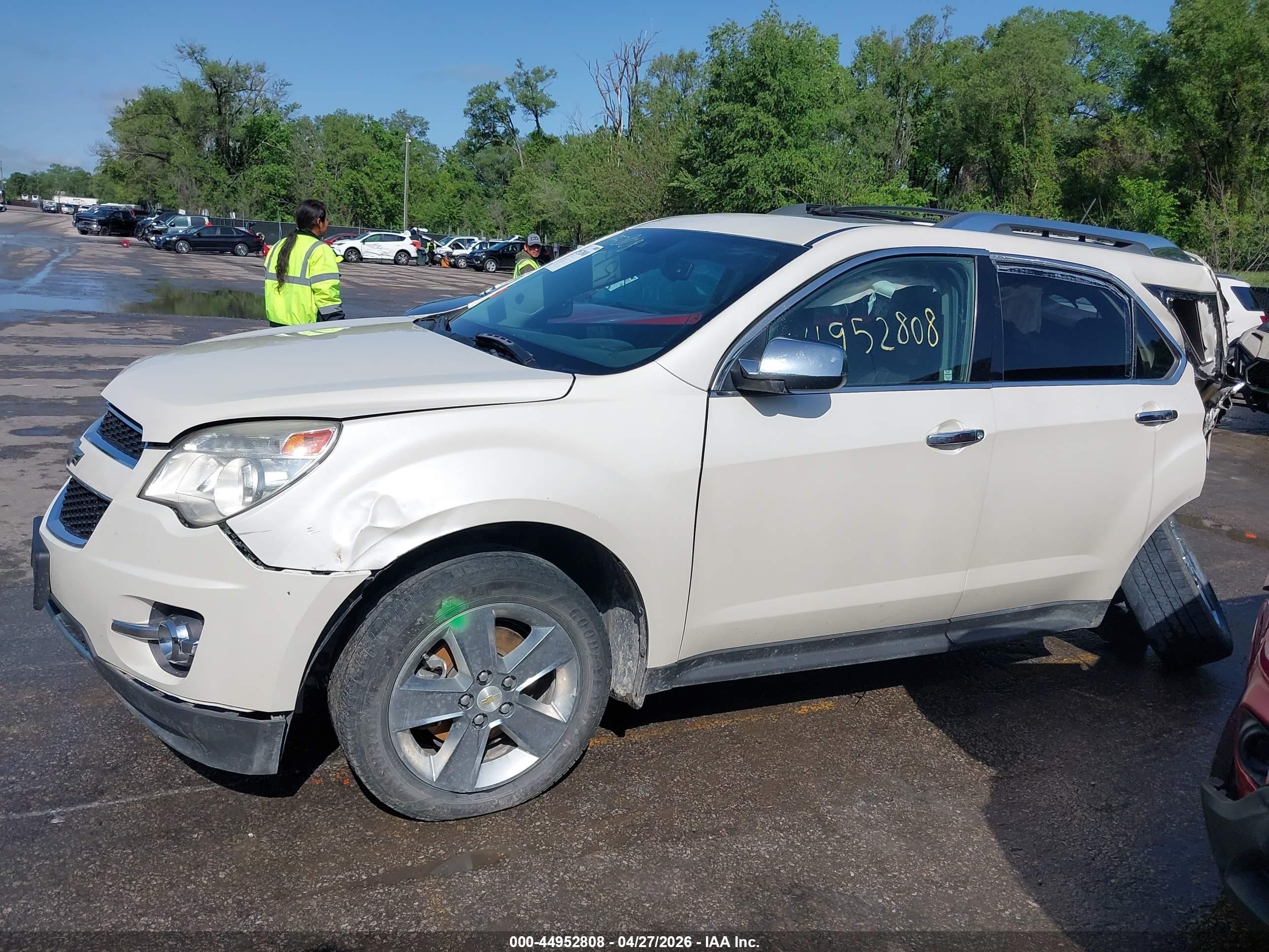2013 Chevrolet Equinox Ltz White vin: 2GNALFEK2D1132848