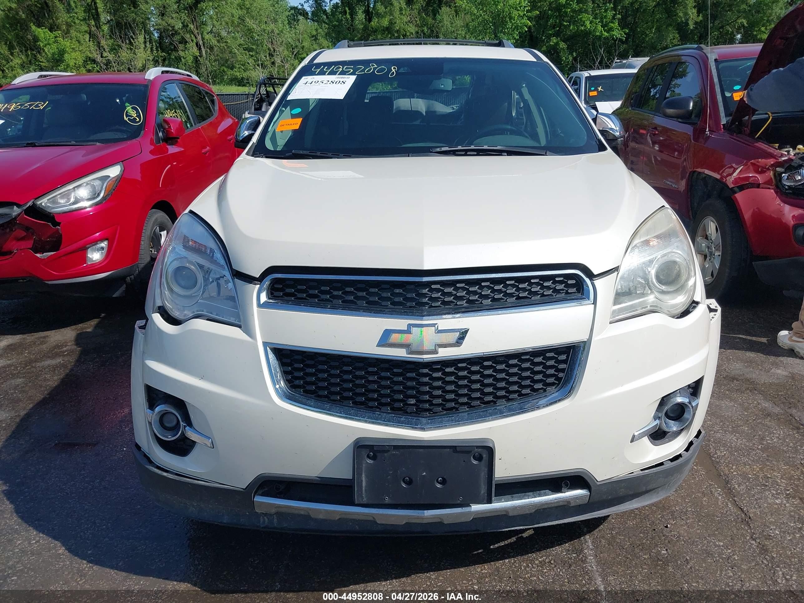 2013 Chevrolet Equinox Ltz White vin: 2GNALFEK2D1132848