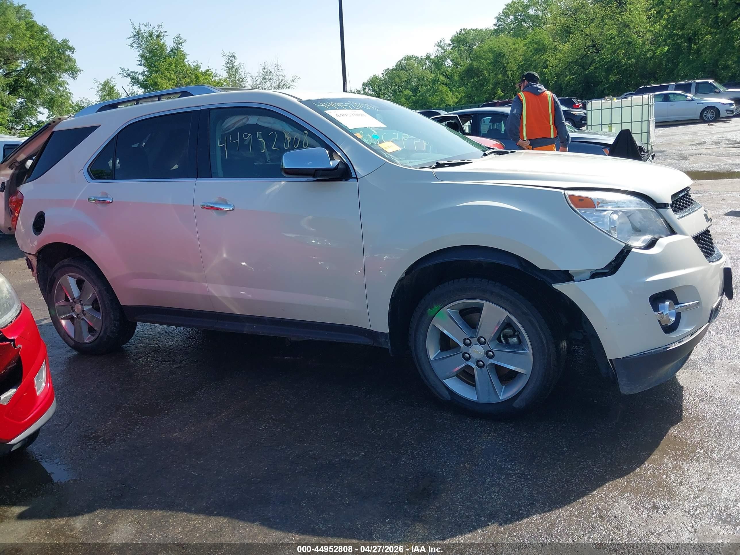 2013 Chevrolet Equinox Ltz White vin: 2GNALFEK2D1132848
