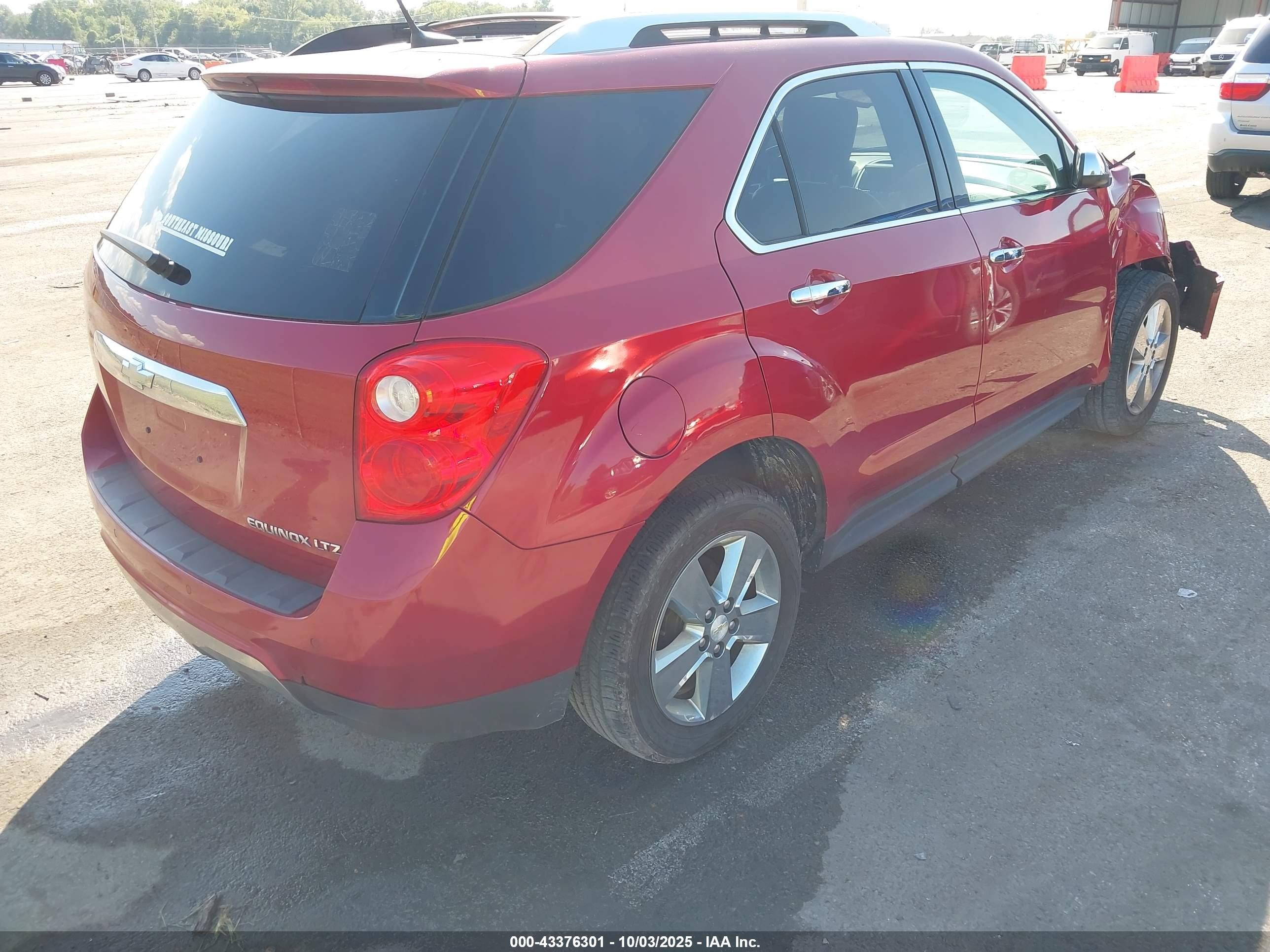 2013 Chevrolet Equinox Ltz Red vin: 2GNALFEK2D6305982