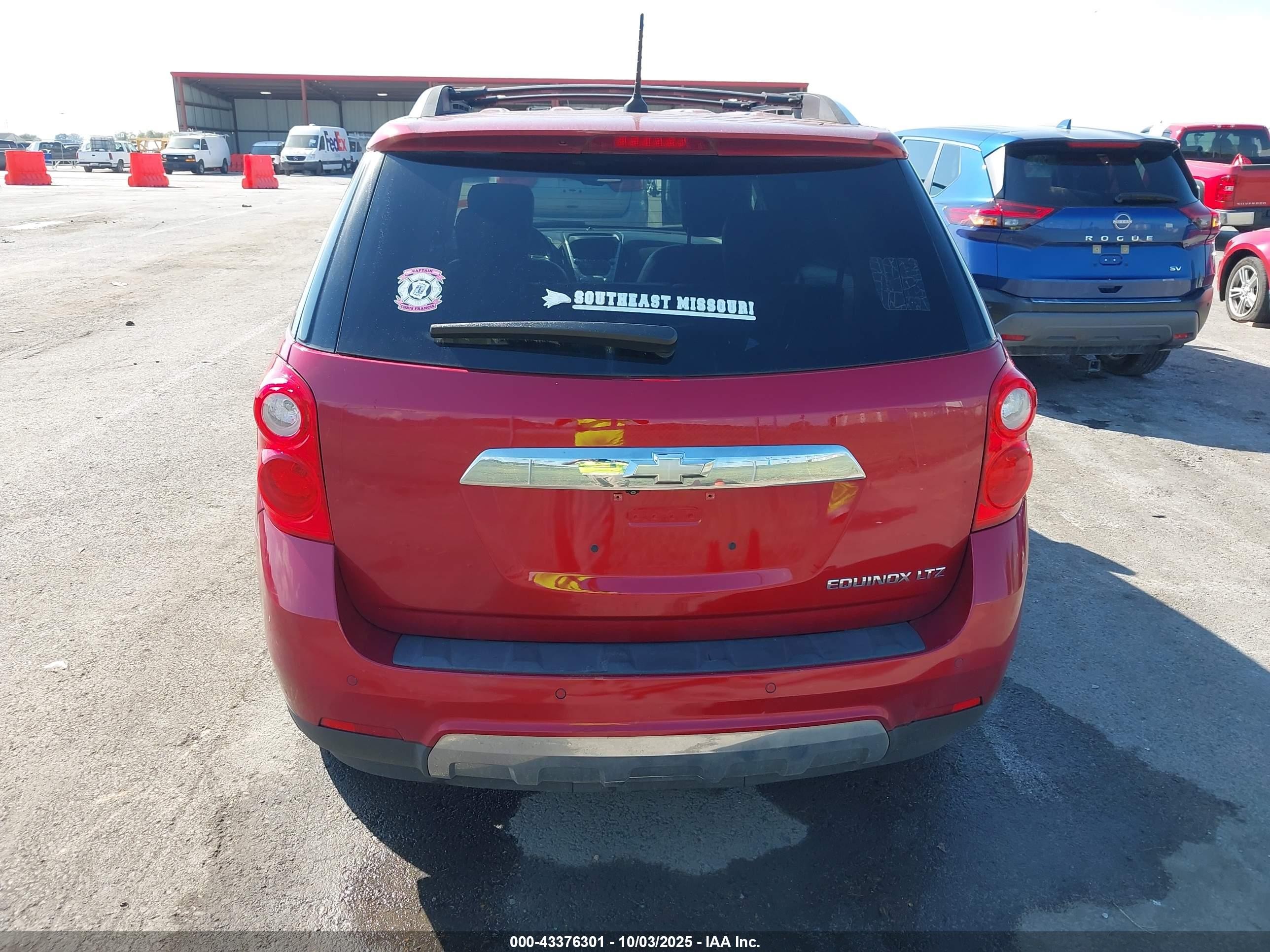 2013 Chevrolet Equinox Ltz Red vin: 2GNALFEK2D6305982