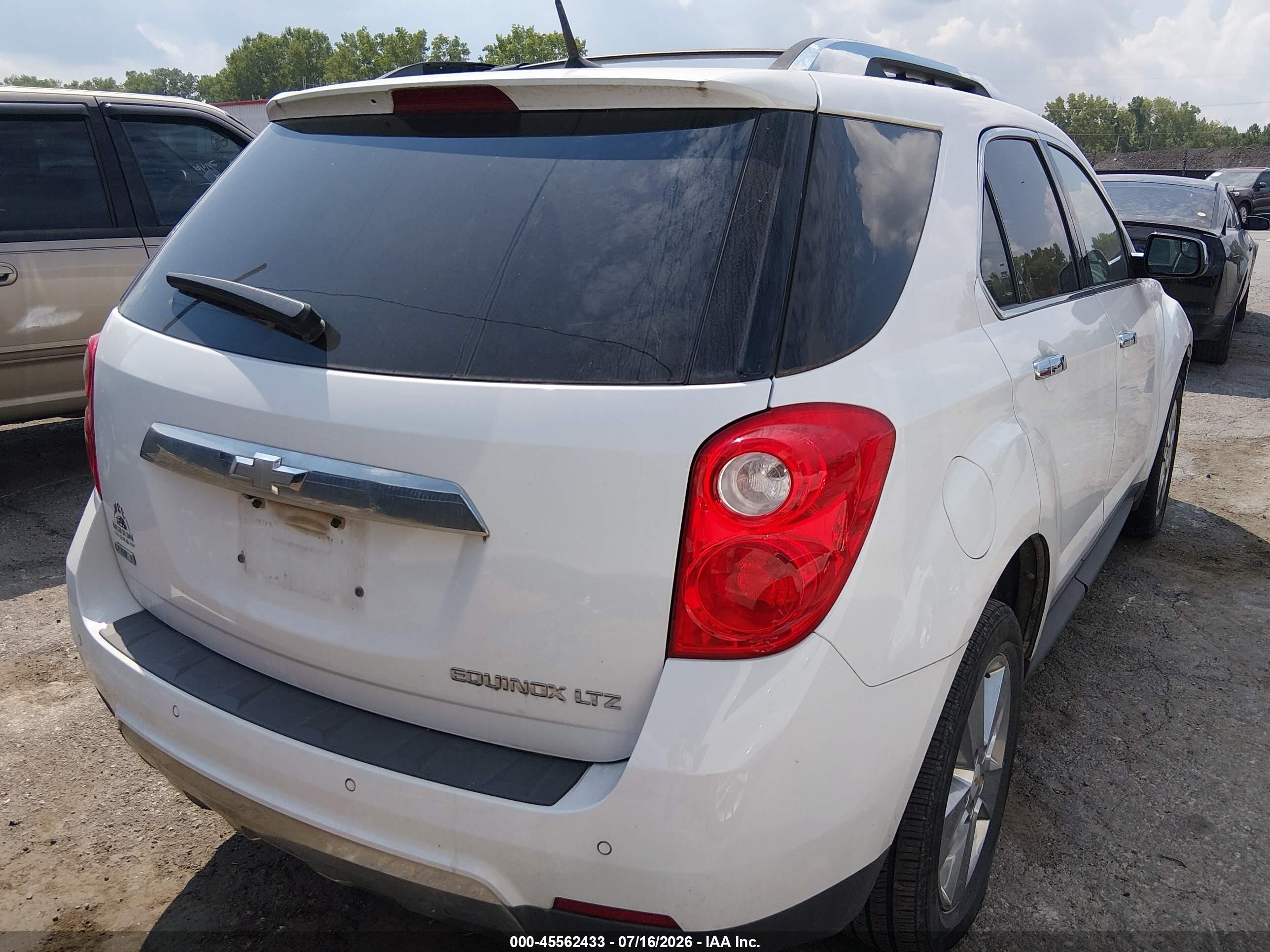 2012 Chevrolet Equinox Ltz Белый vin: 2GNALFEK5C1235535