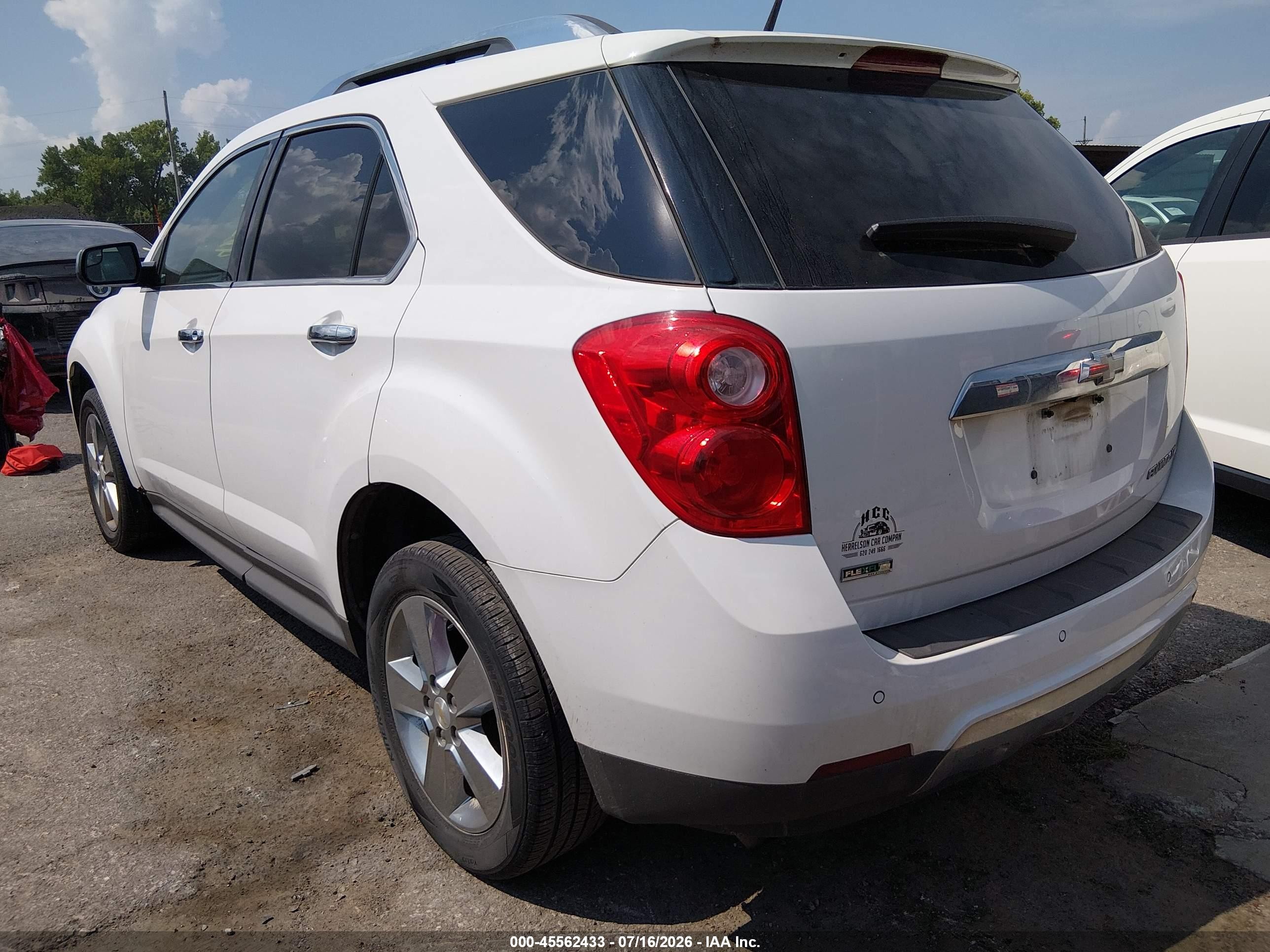2012 Chevrolet Equinox Ltz Белый vin: 2GNALFEK5C1235535