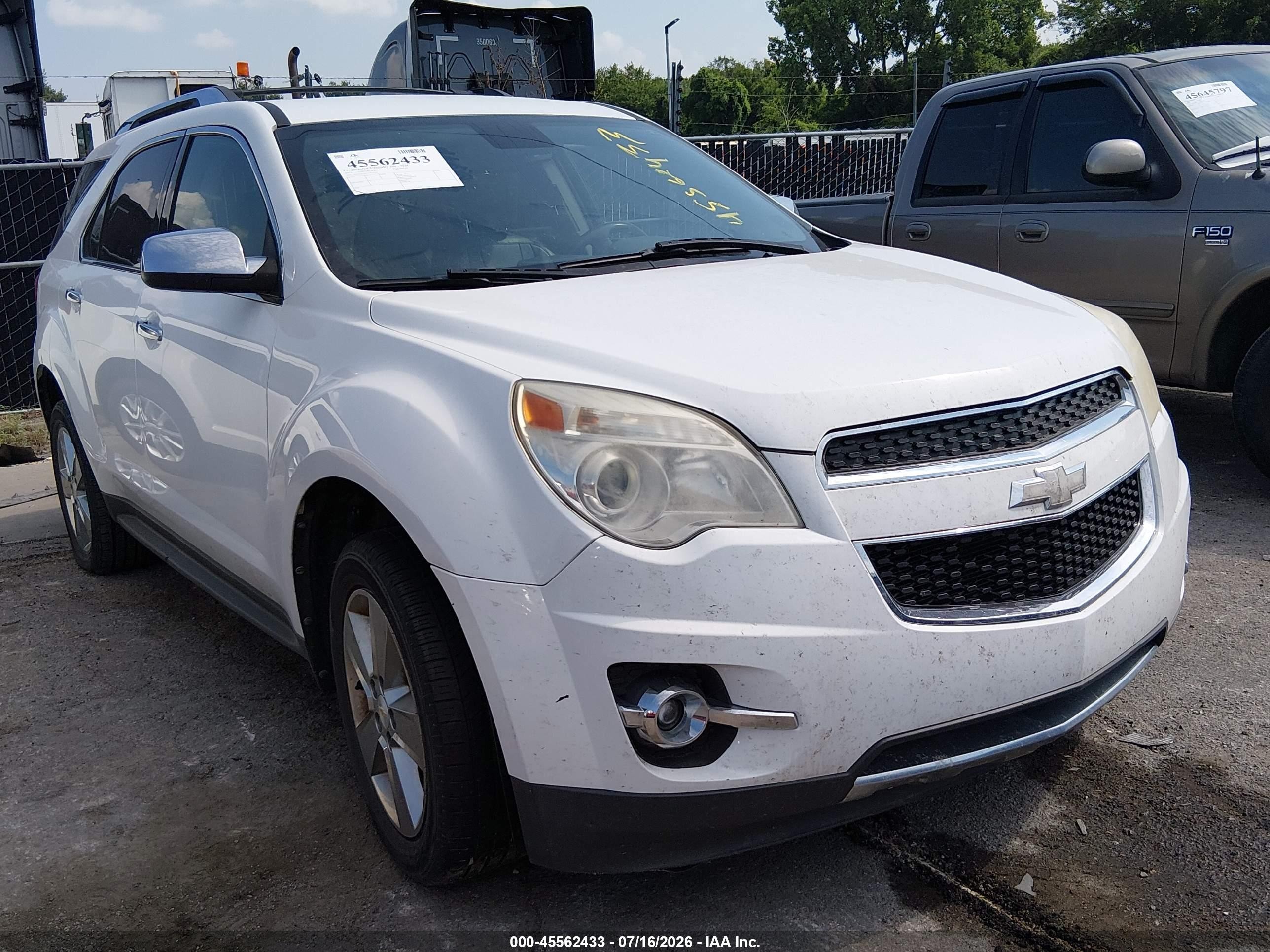 2012 Chevrolet Equinox Ltz Белый vin: 2GNALFEK5C1235535
