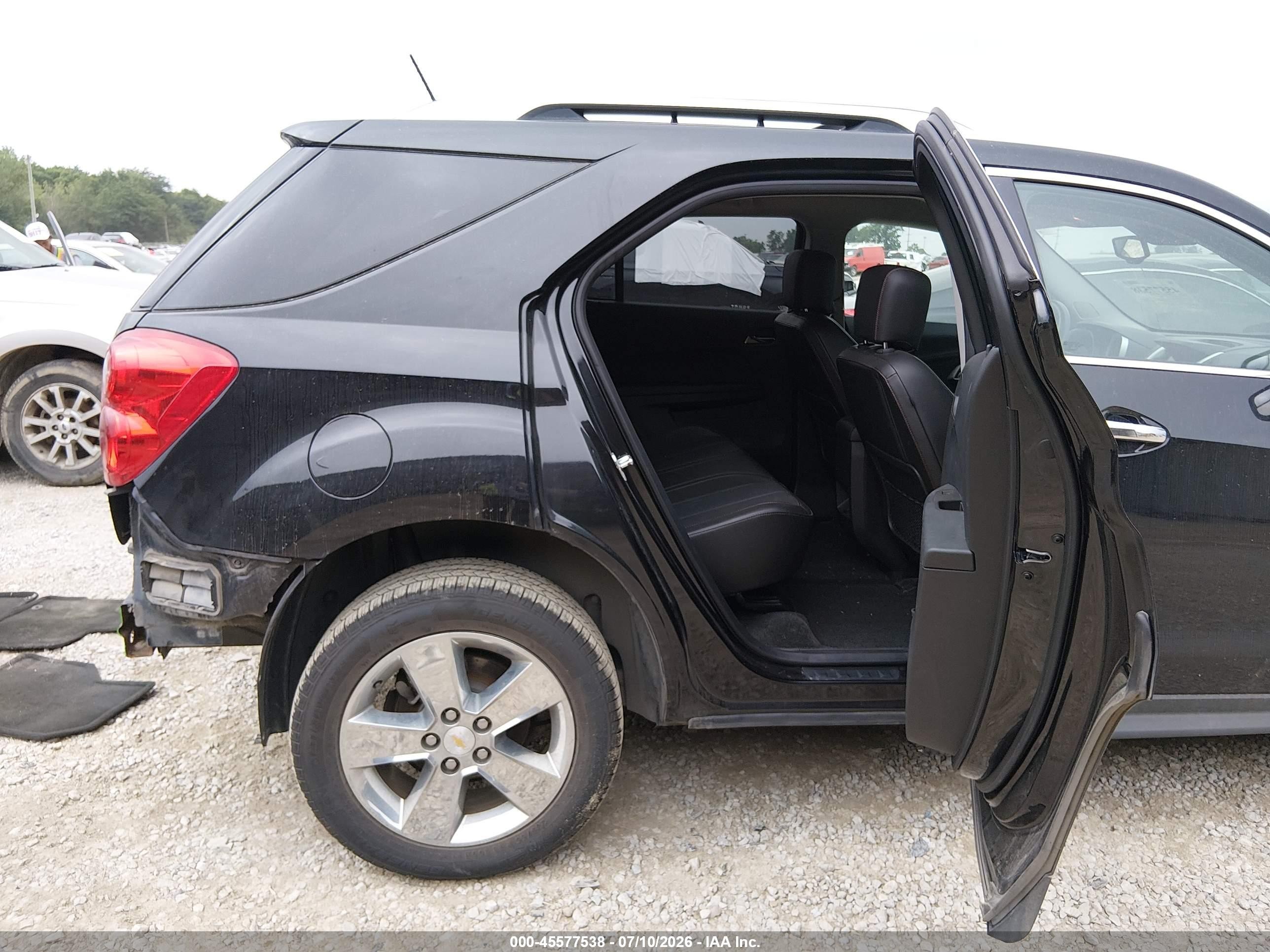 2013 Chevrolet Equinox Ltz Black vin: 2GNALFEK5D6250718