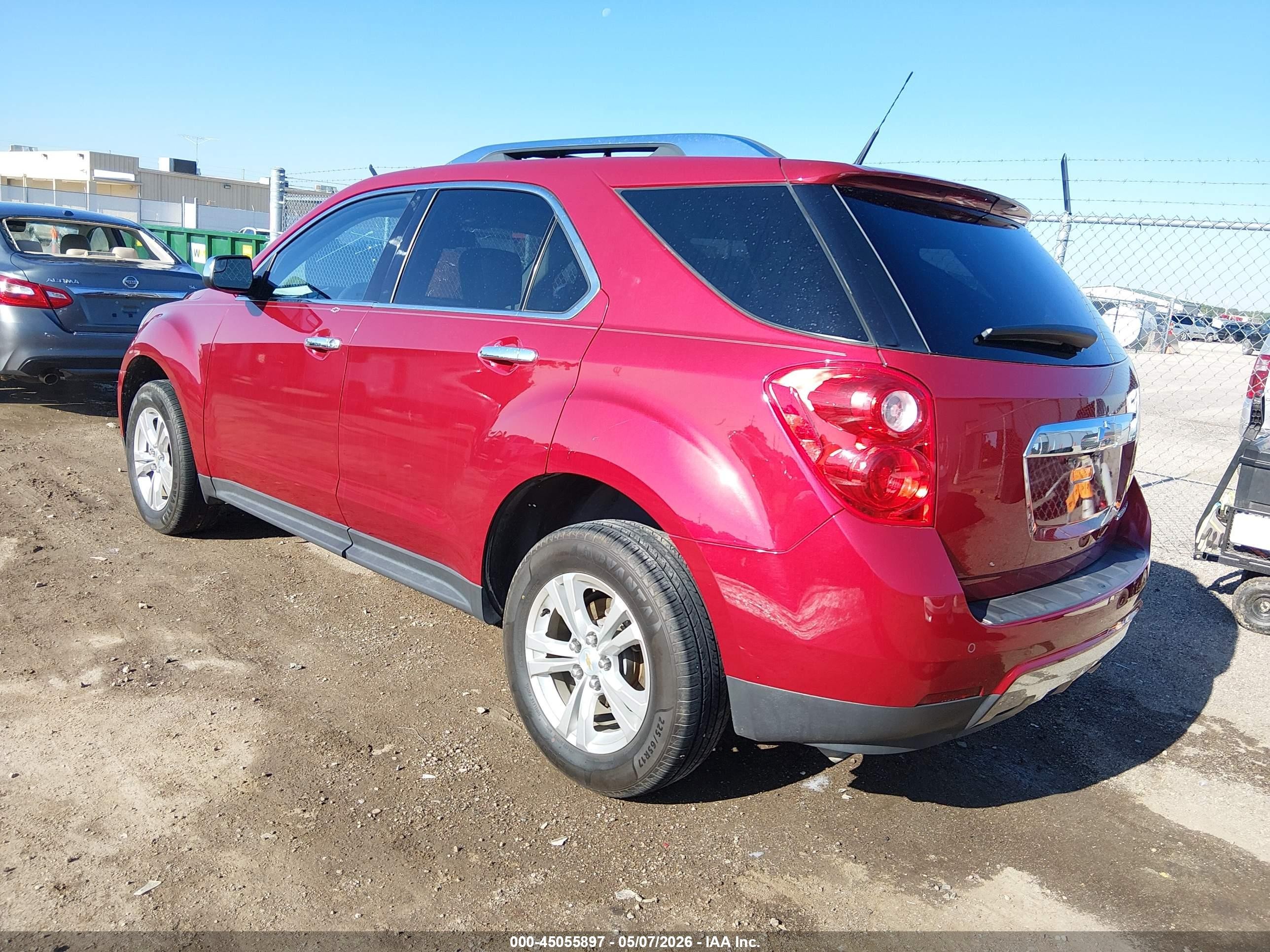2012 Chevrolet Equinox Ltz Red vin: 2GNALFEK6C1338995