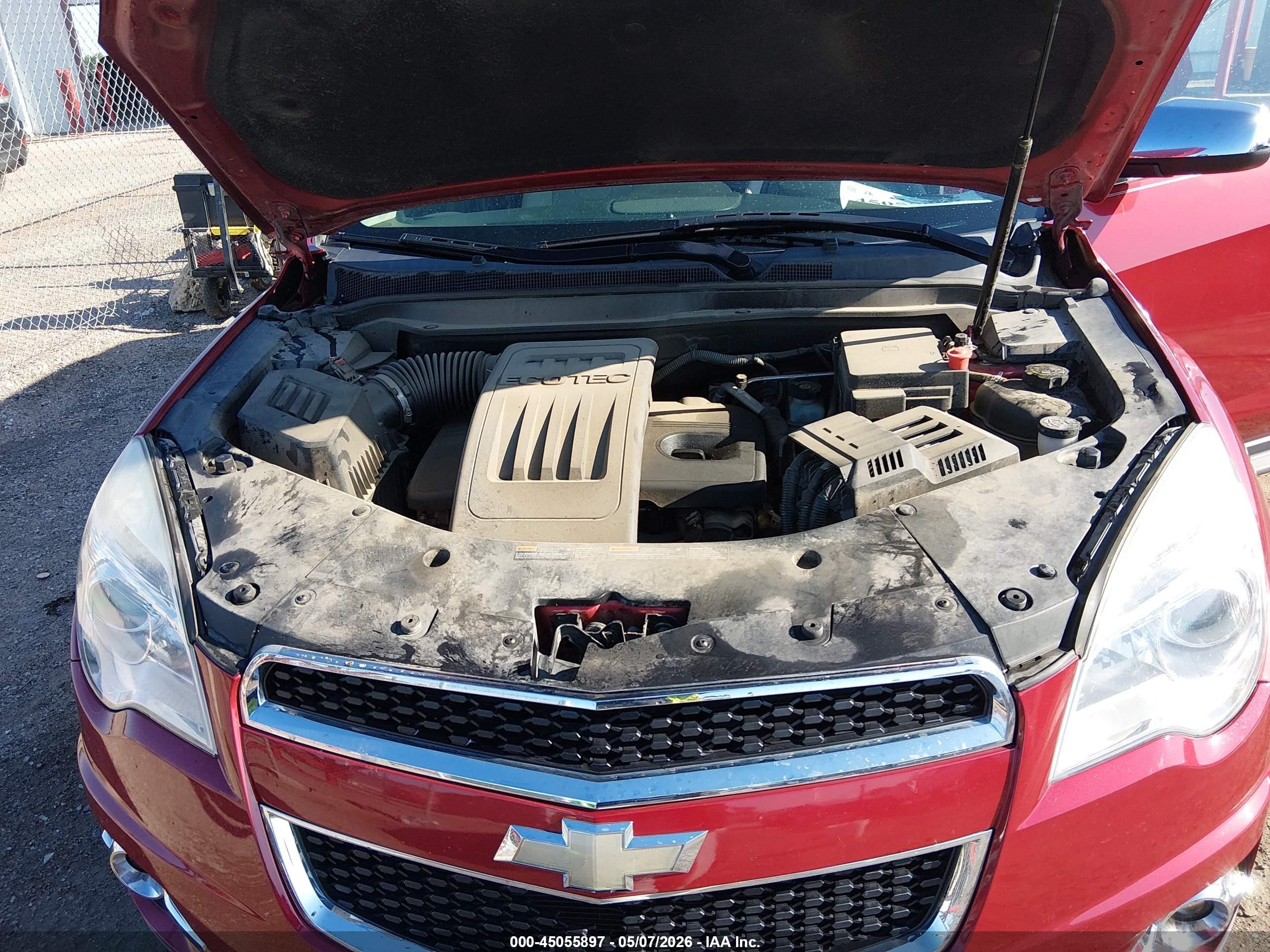 2012 Chevrolet Equinox Ltz Red vin: 2GNALFEK6C1338995