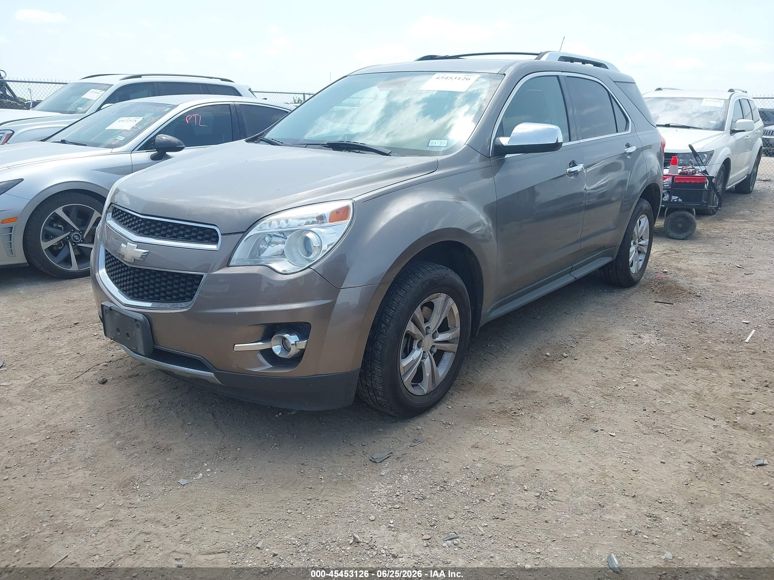 2012 Chevrolet Equinox Ltz Beige vin: 2GNALFEK7C6230453