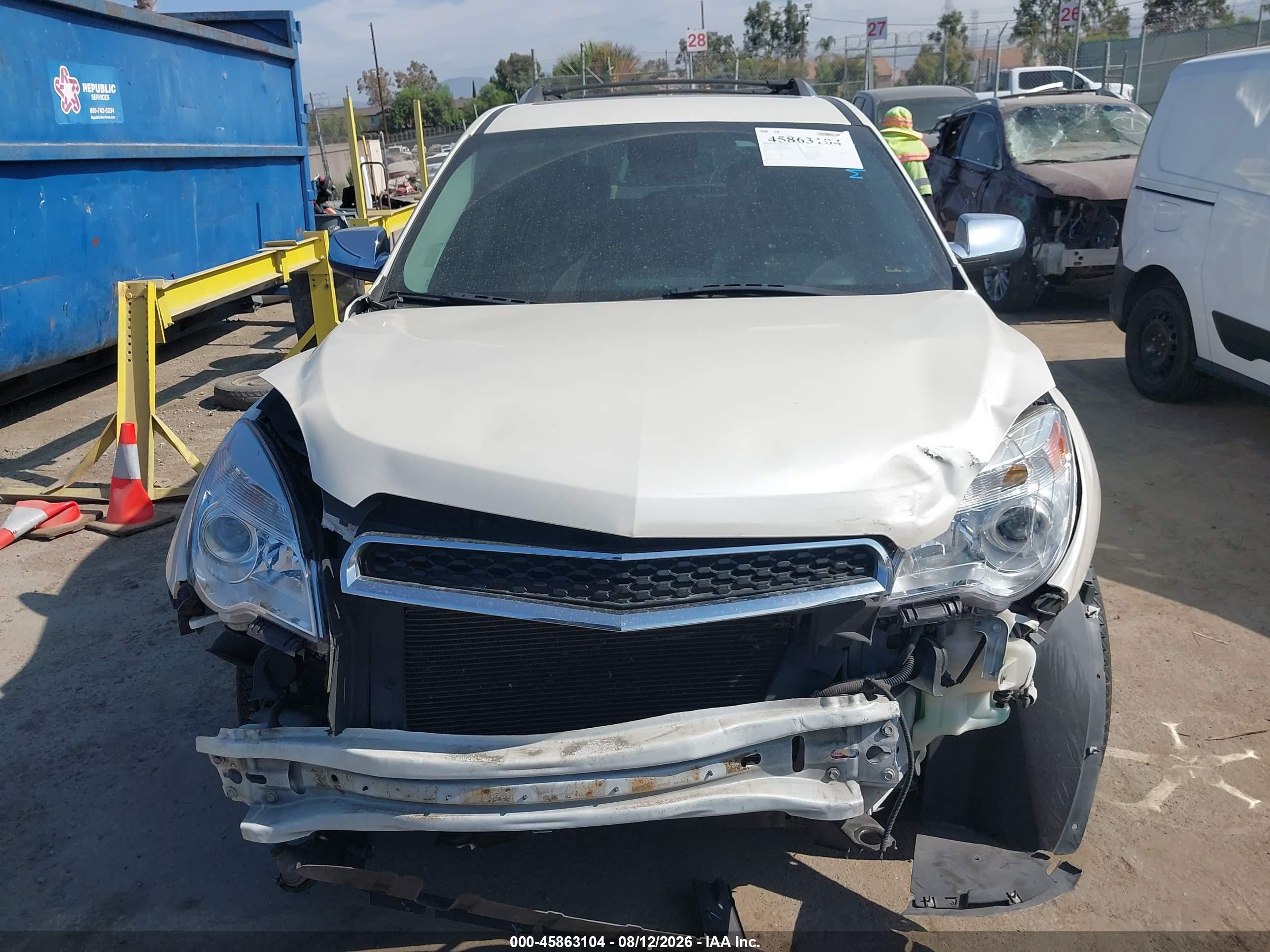 2012 Chevrolet Equinox Ltz White vin: 2GNALFEK8C1300944