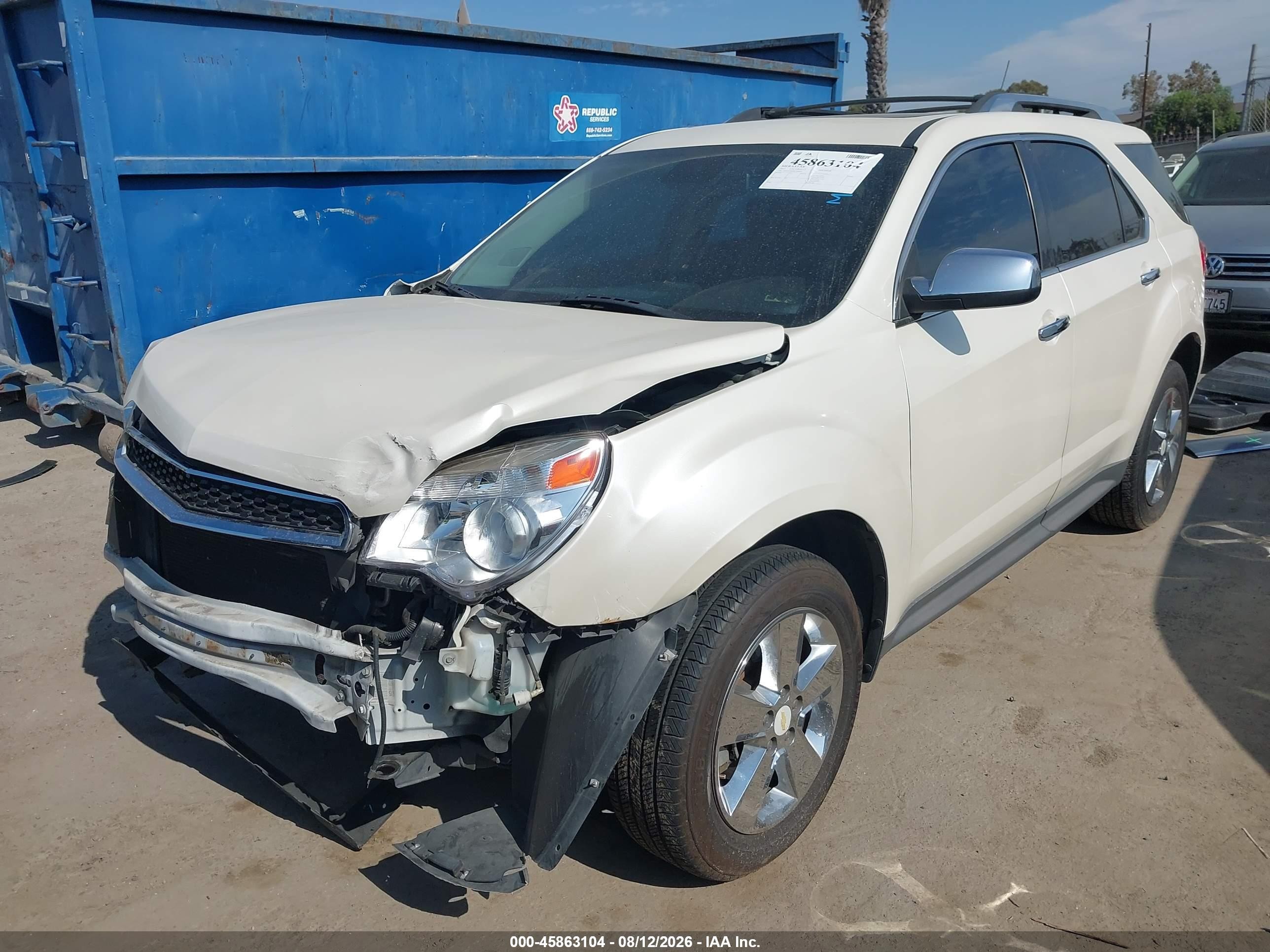 2012 Chevrolet Equinox Ltz White vin: 2GNALFEK8C1300944