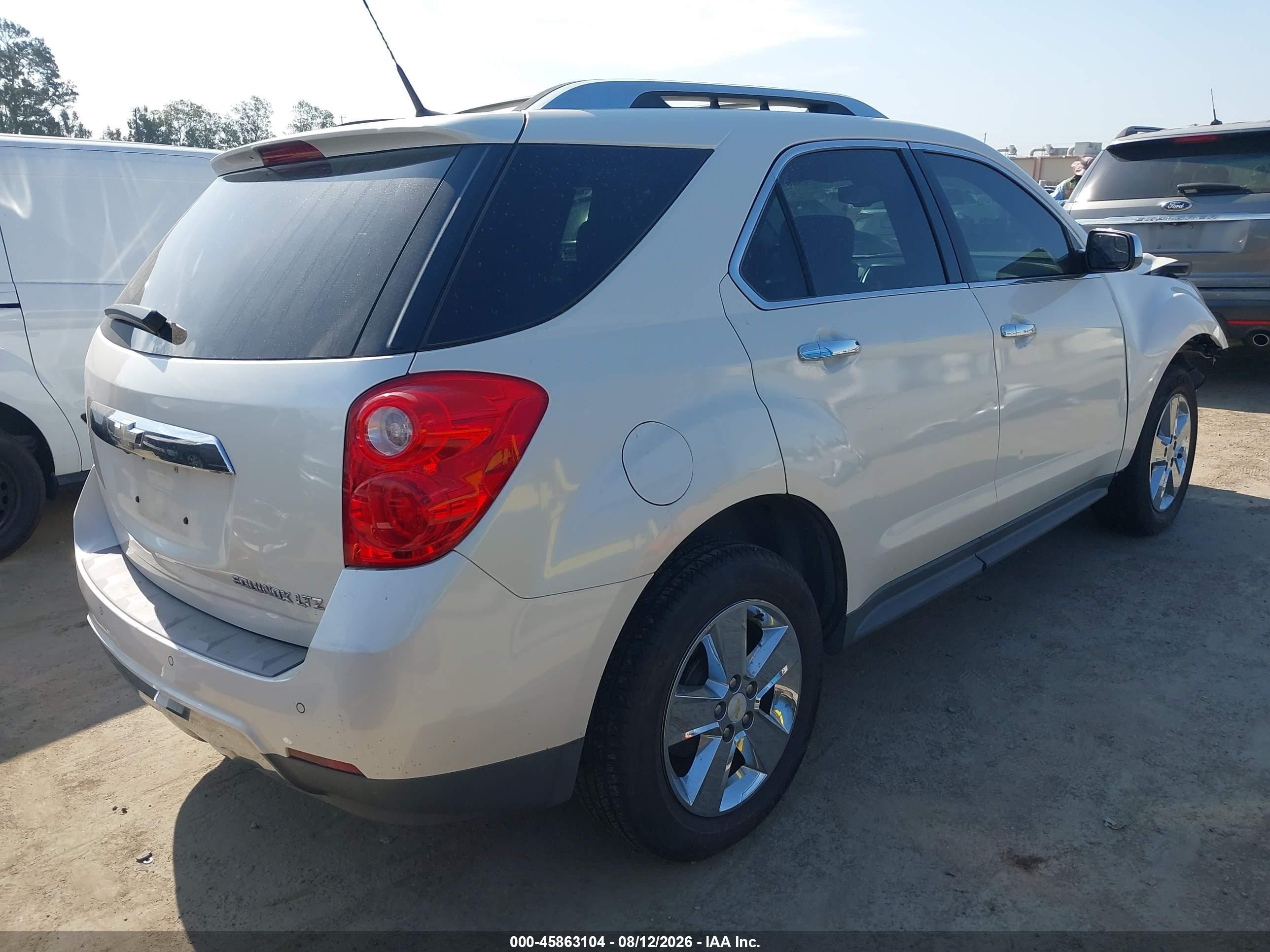 2012 Chevrolet Equinox Ltz White vin: 2GNALFEK8C1300944