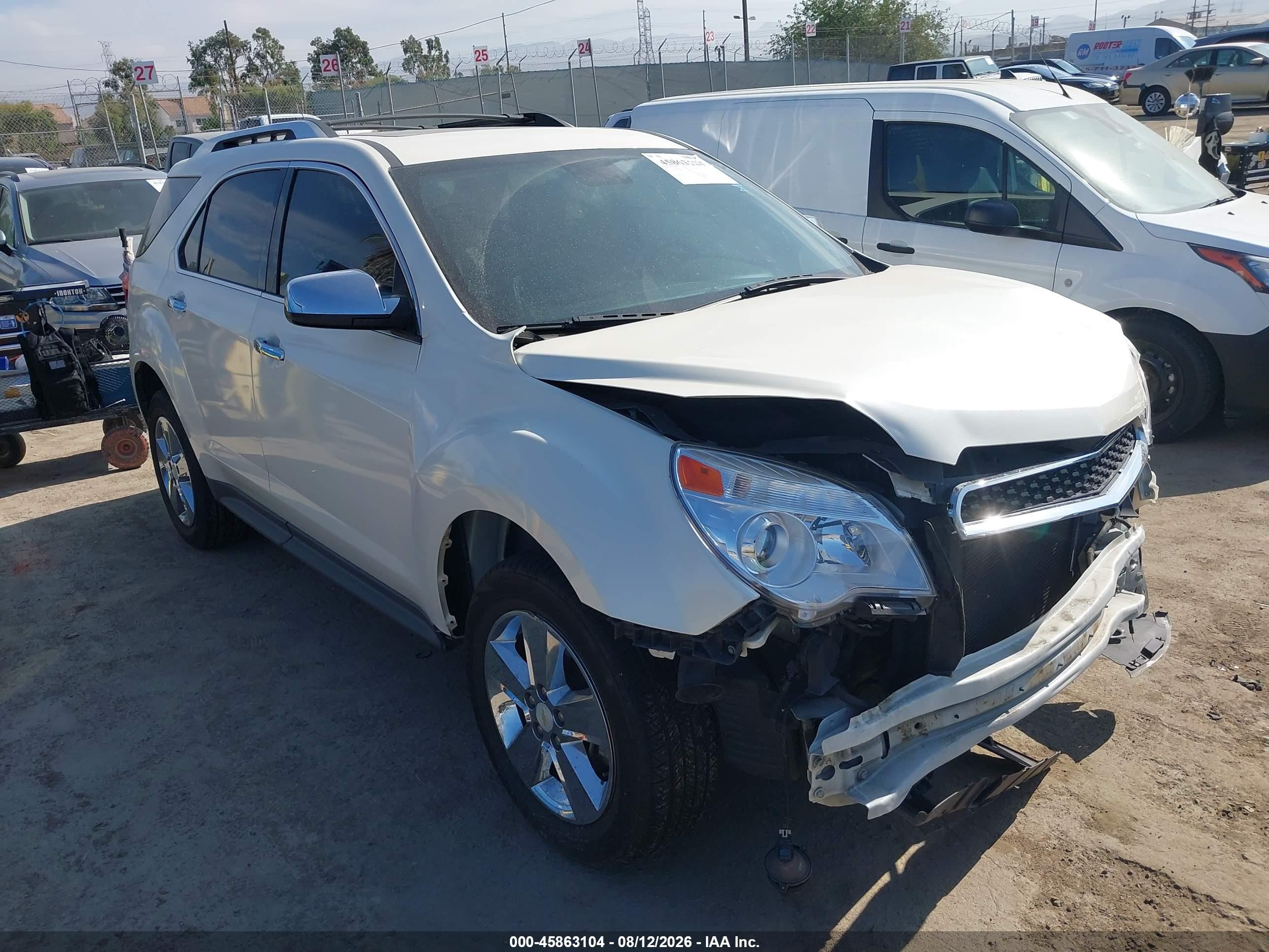 2012 Chevrolet Equinox Ltz White vin: 2GNALFEK8C1300944