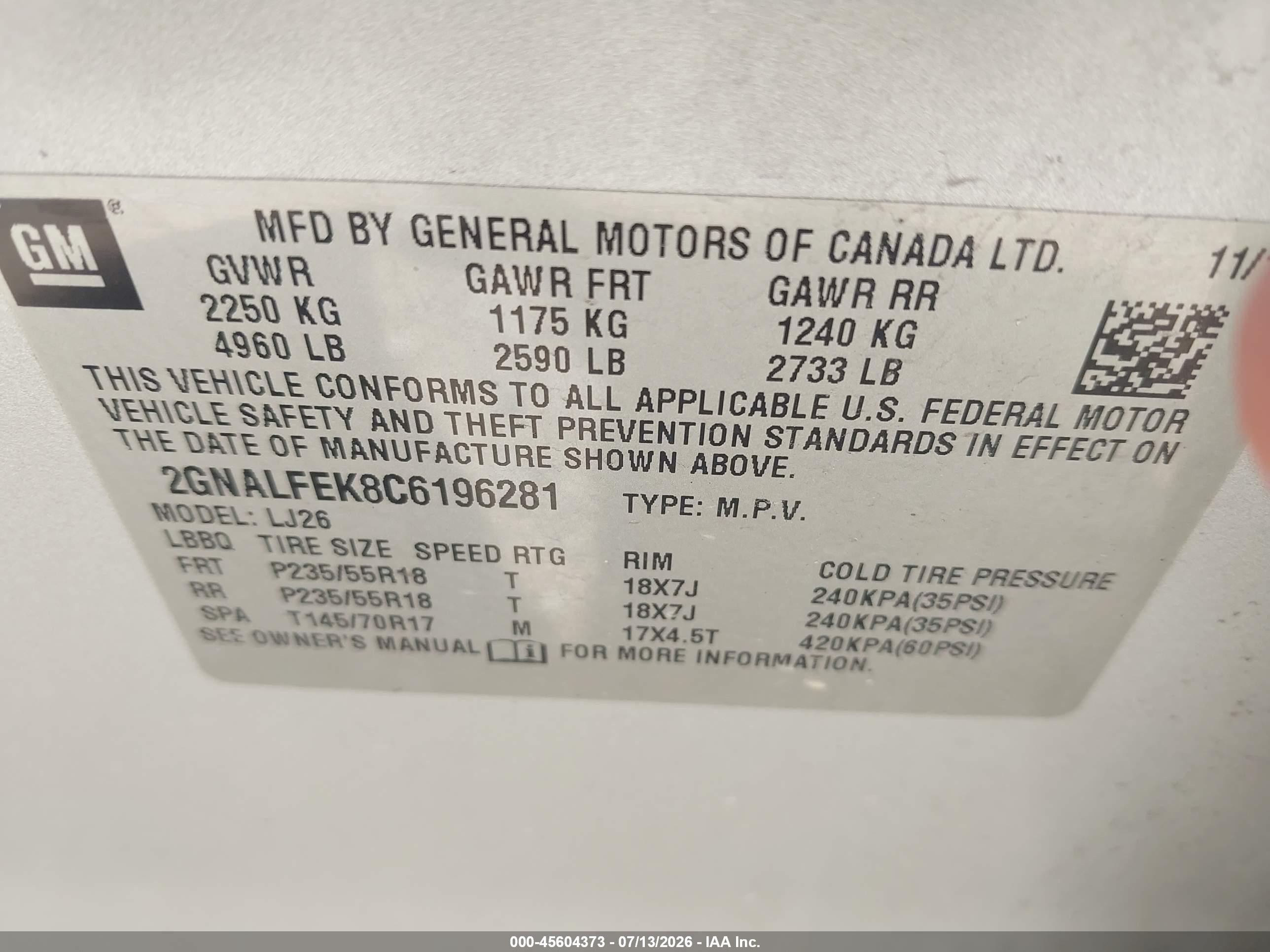 2012 Chevrolet Equinox Ltz Green vin: 2GNALFEK8C6196281