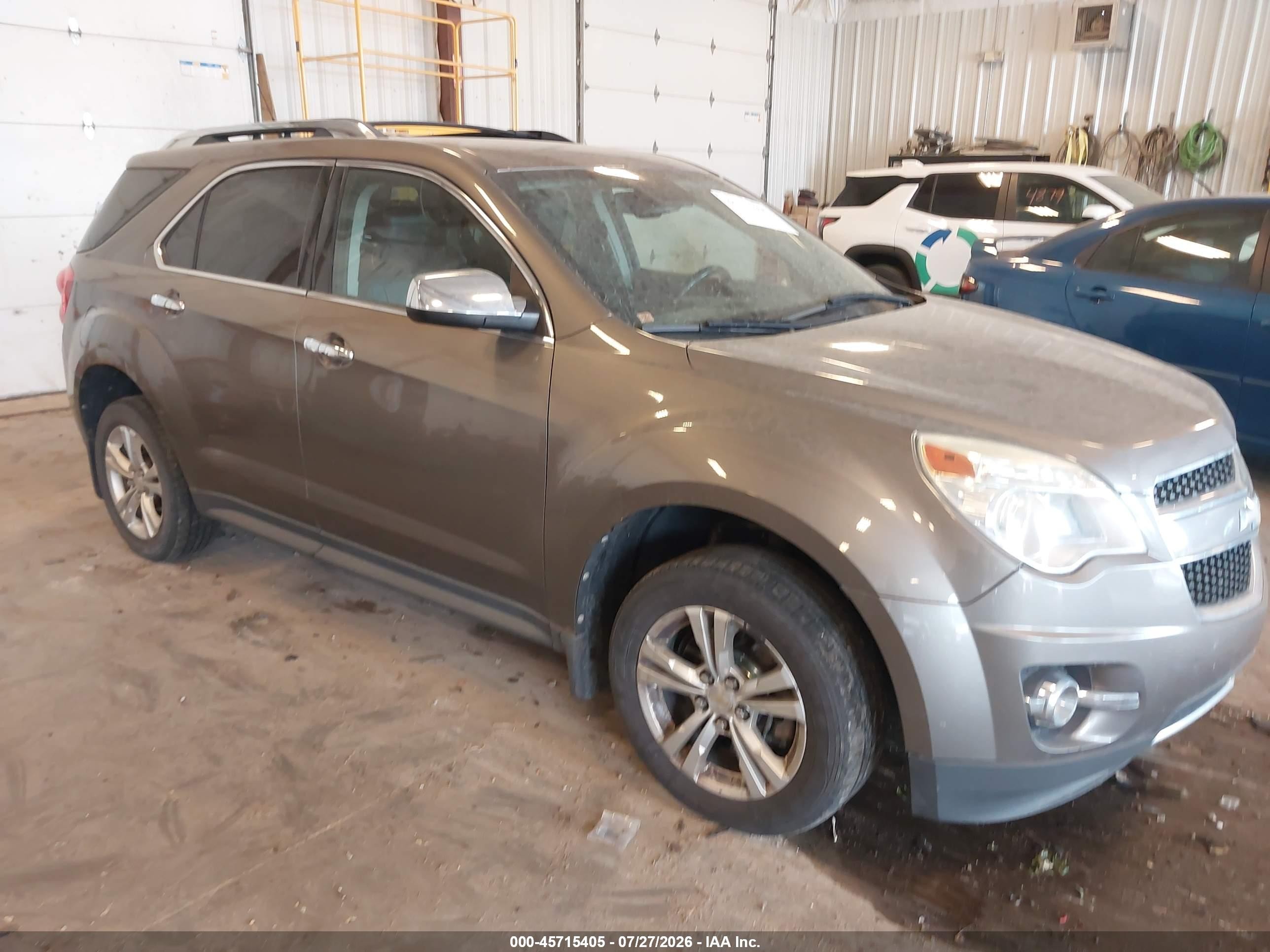2012 Chevrolet Equinox Ltz Dark Brown vin: 2GNALFEK8C6271206