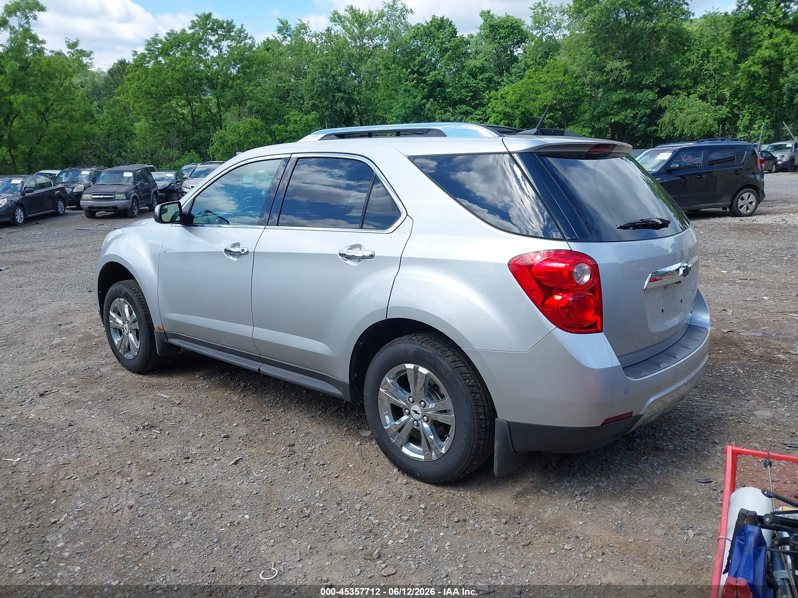 2012 Chevrolet Equinox Ltz Silver vin: 2GNALFEK9C1129993