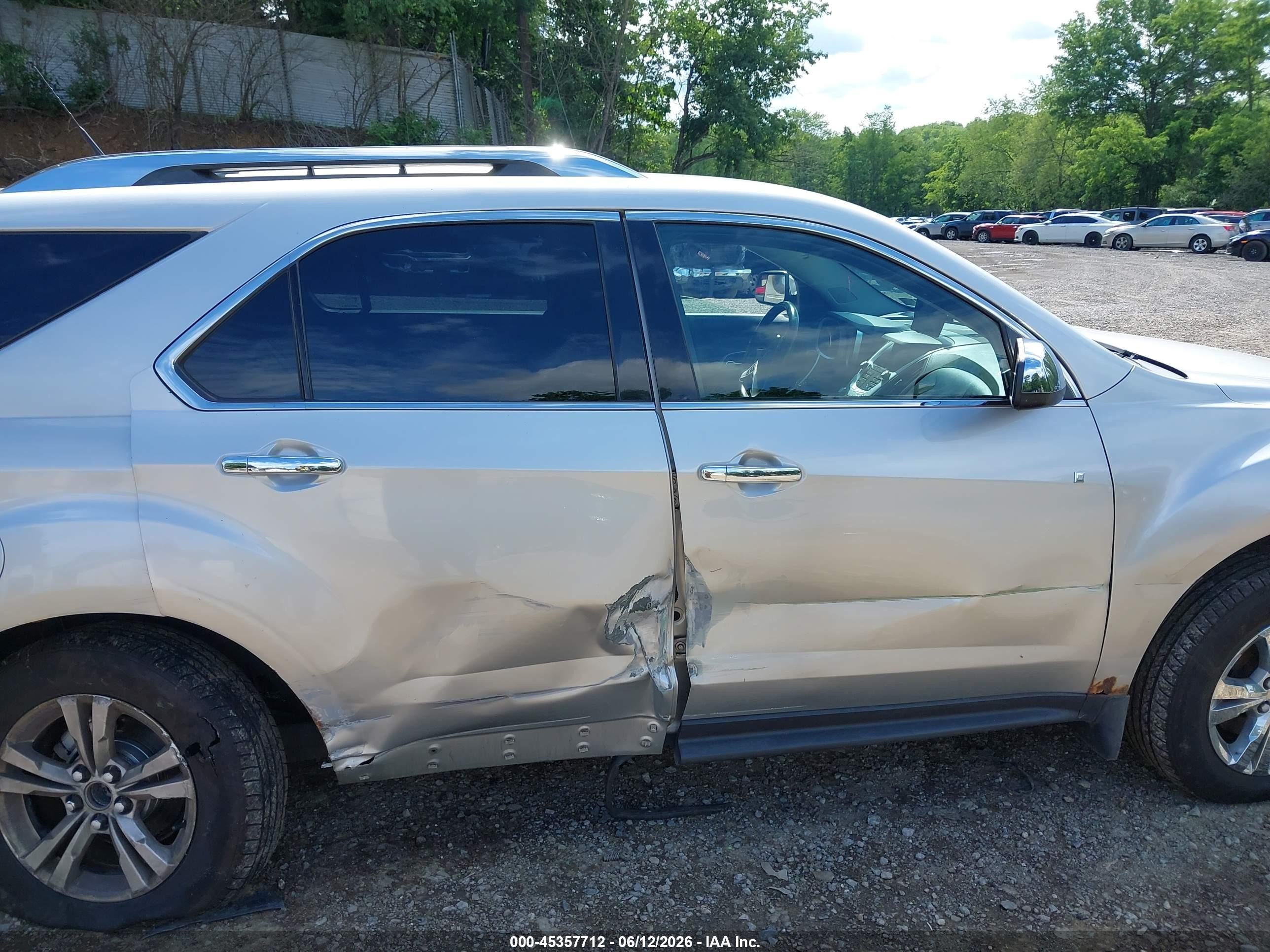 2012 Chevrolet Equinox Ltz Silver vin: 2GNALFEK9C1129993