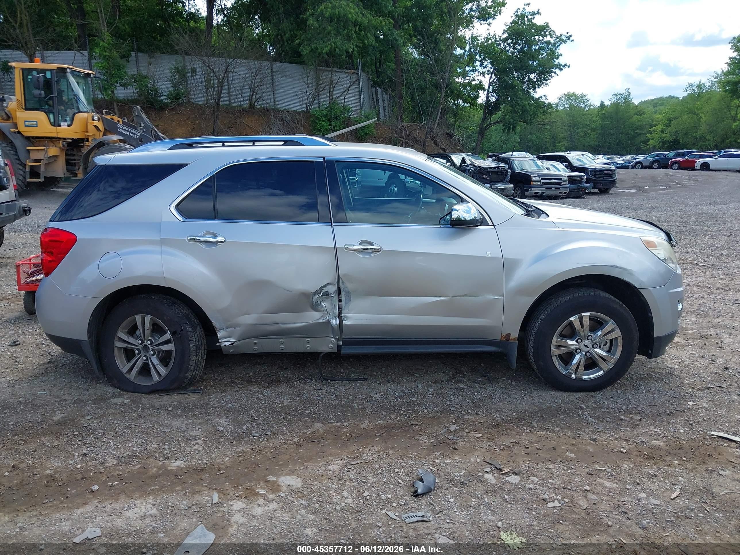2012 Chevrolet Equinox Ltz Silver vin: 2GNALFEK9C1129993