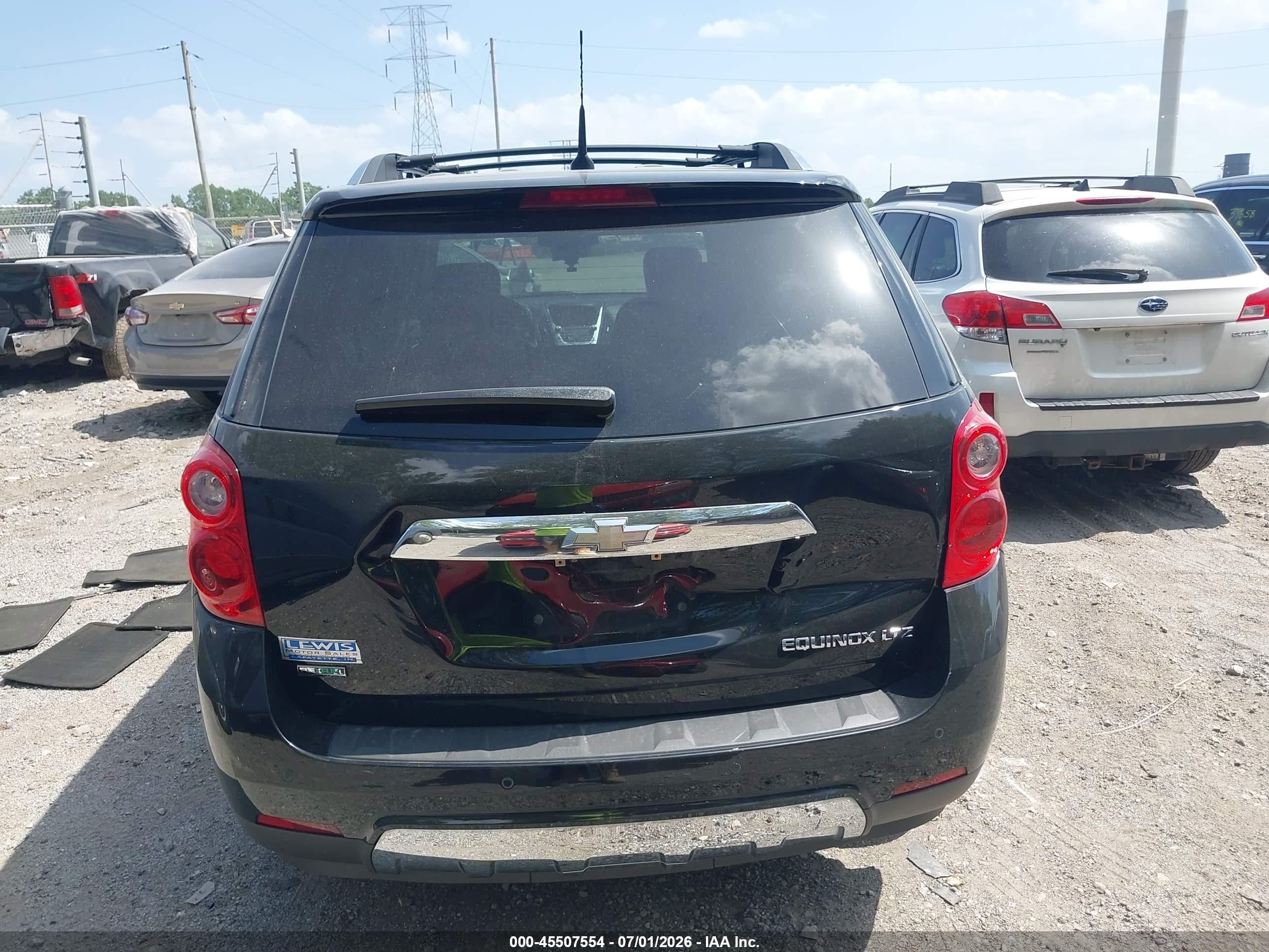 2012 Chevrolet Equinox Ltz Черный vin: 2GNALFEK9C1158734