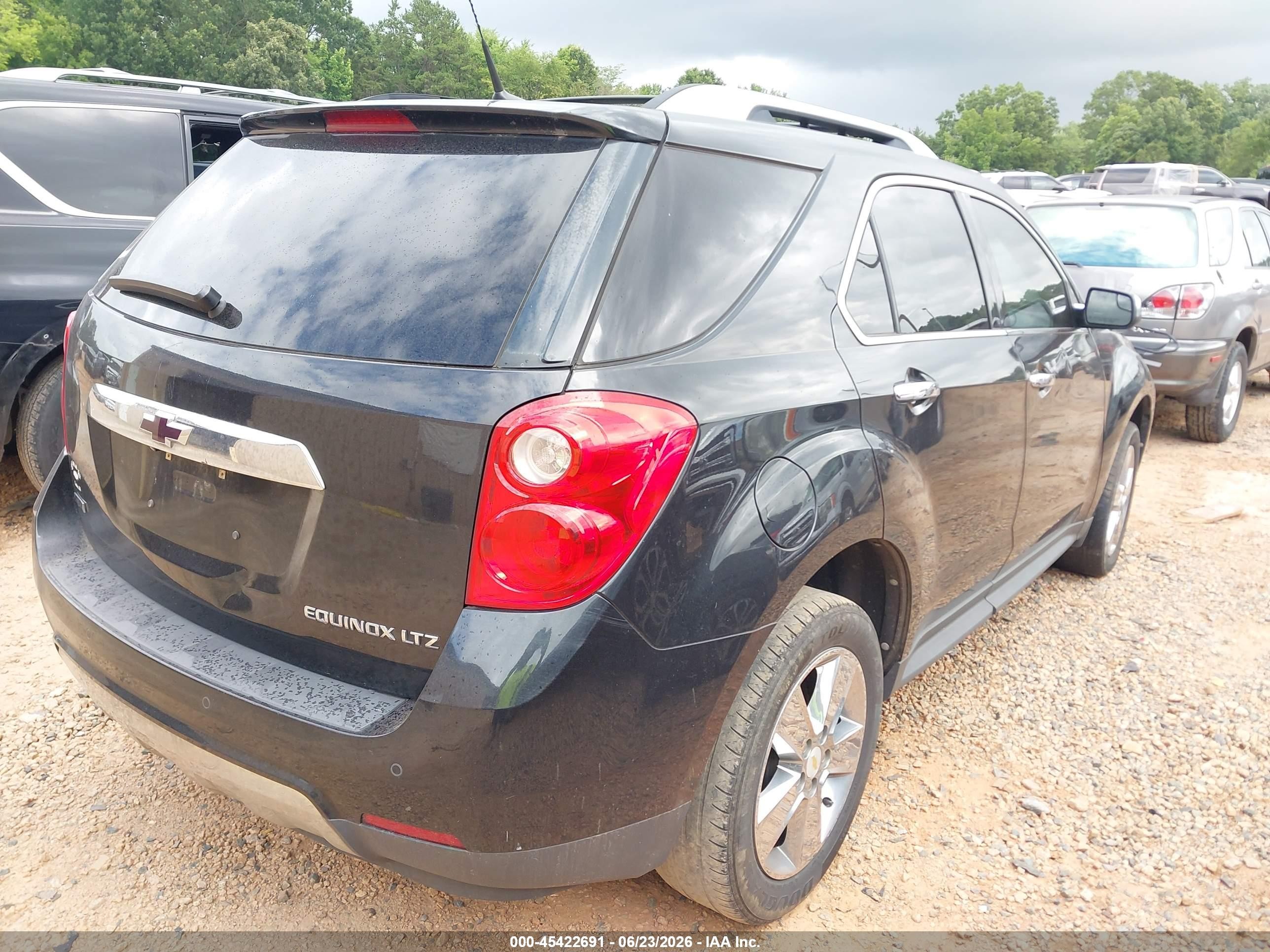 2012 Chevrolet Equinox Ltz Black vin: 2GNALFEK9C6278357