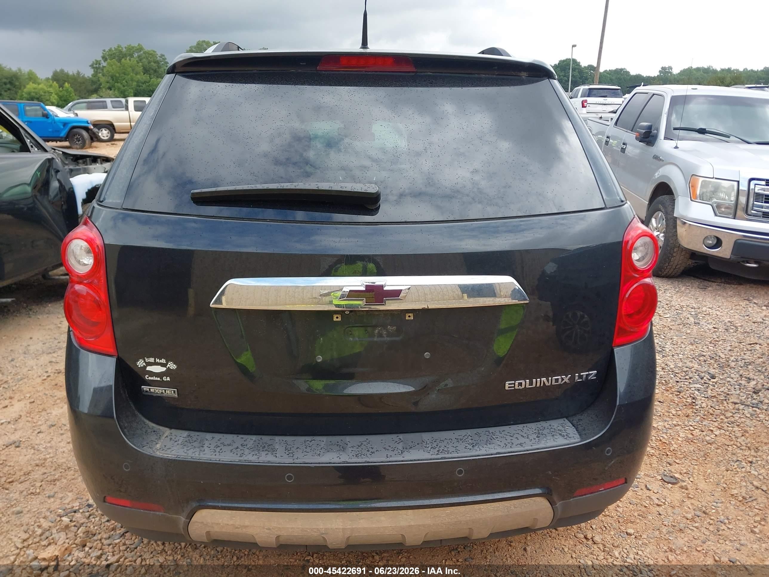 2012 Chevrolet Equinox Ltz Black vin: 2GNALFEK9C6278357