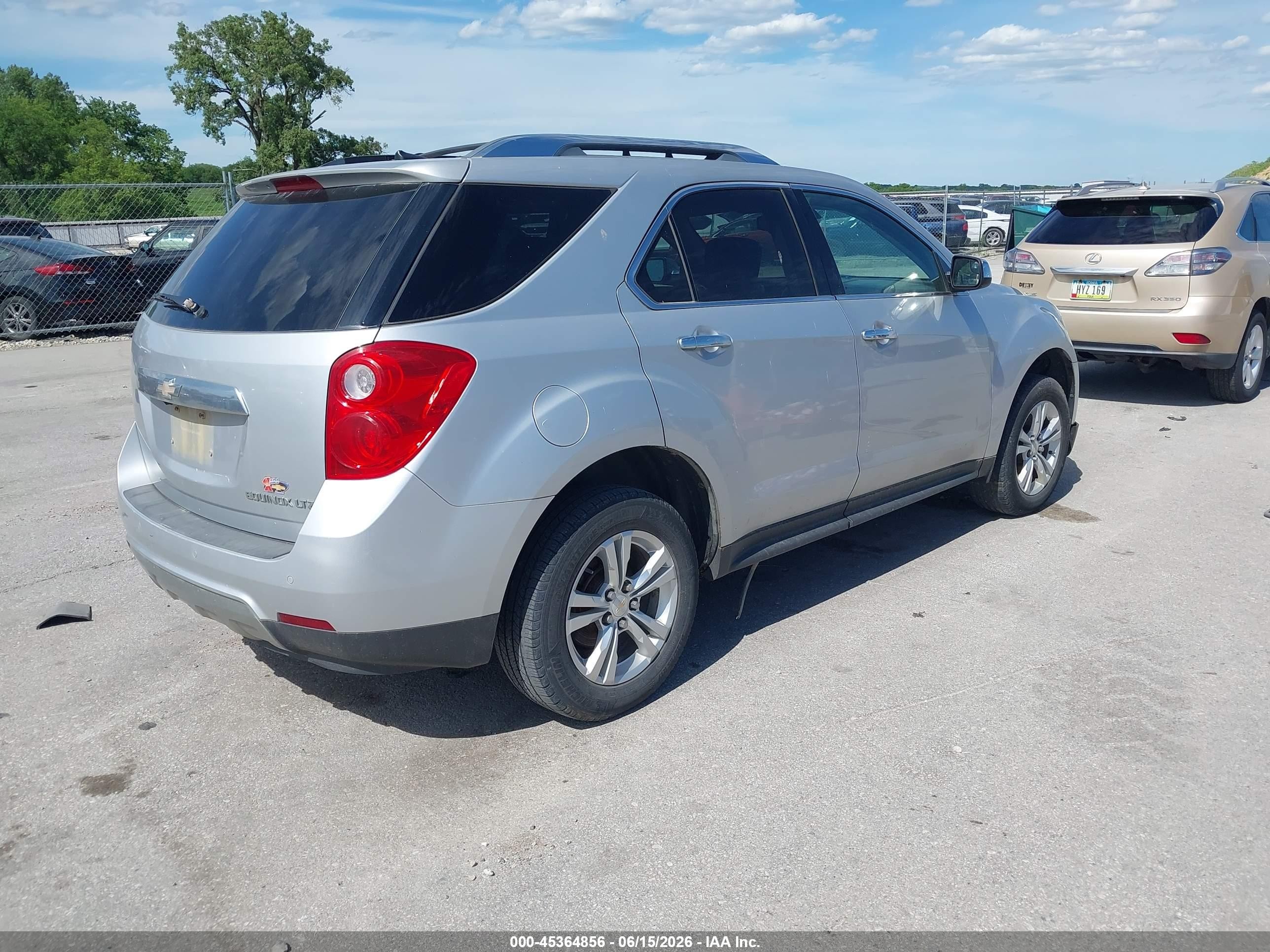 2013 Chevrolet Equinox Ltz Silver vin: 2GNALFEK9D6431434