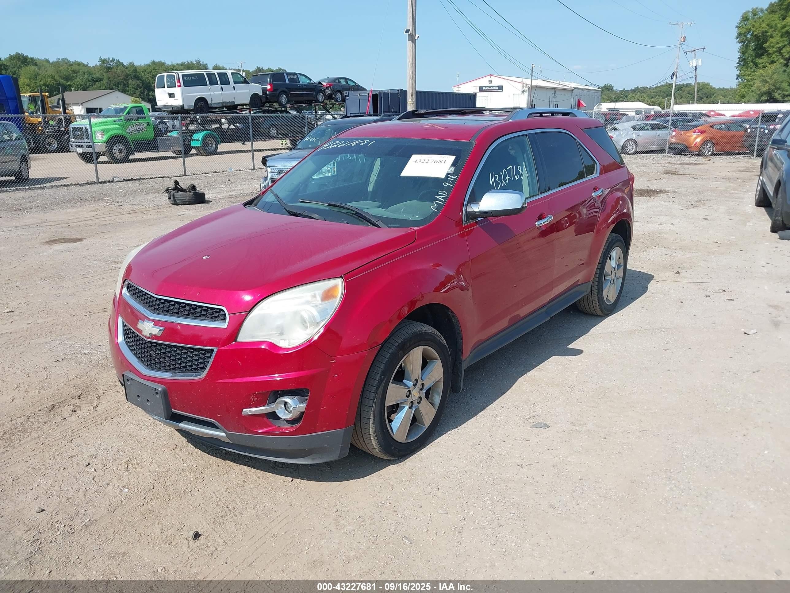 2012 Chevrolet Equinox Ltz Red vin: 2GNALFEKXC1325389