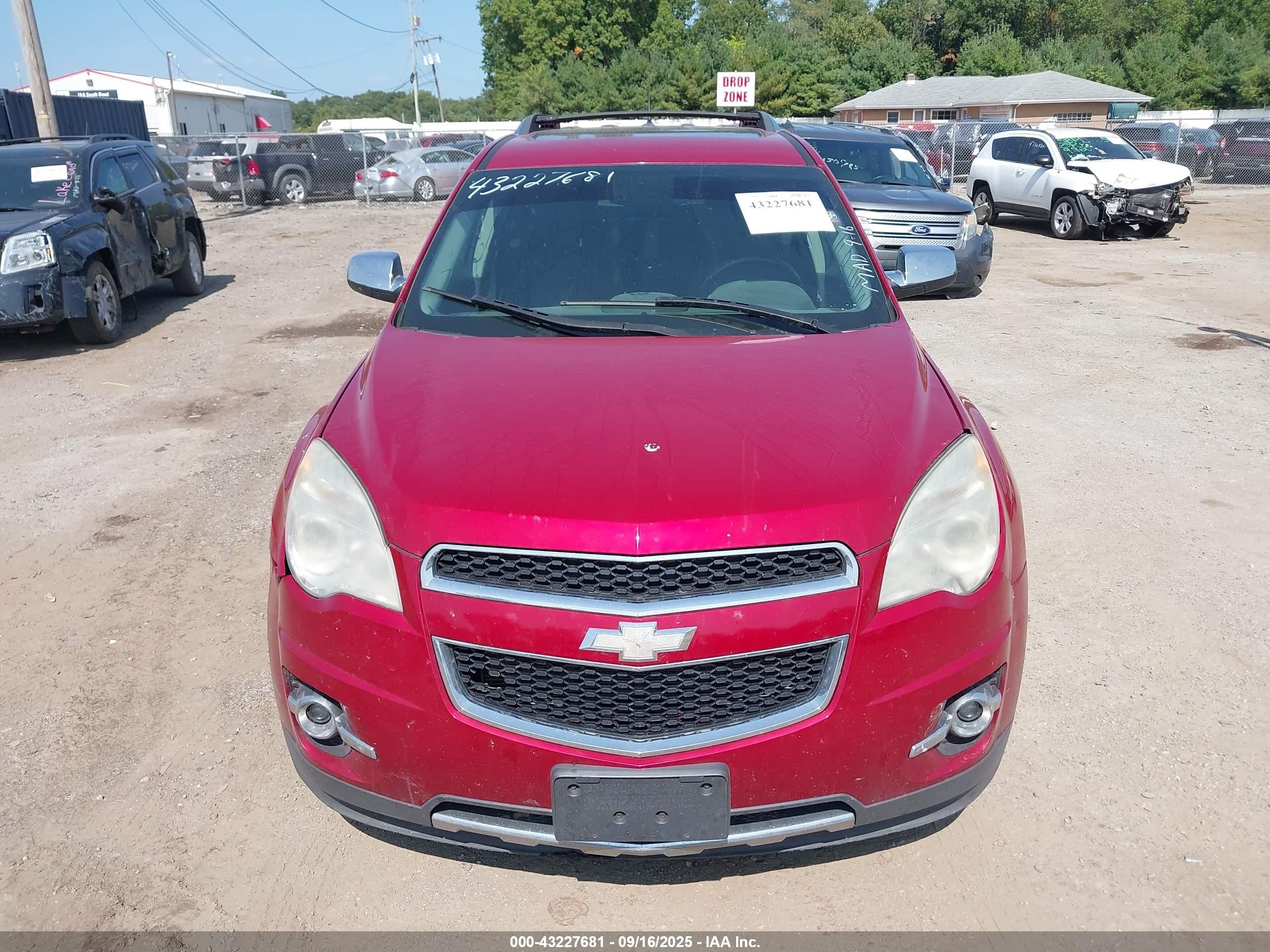 2012 Chevrolet Equinox Ltz Red vin: 2GNALFEKXC1325389