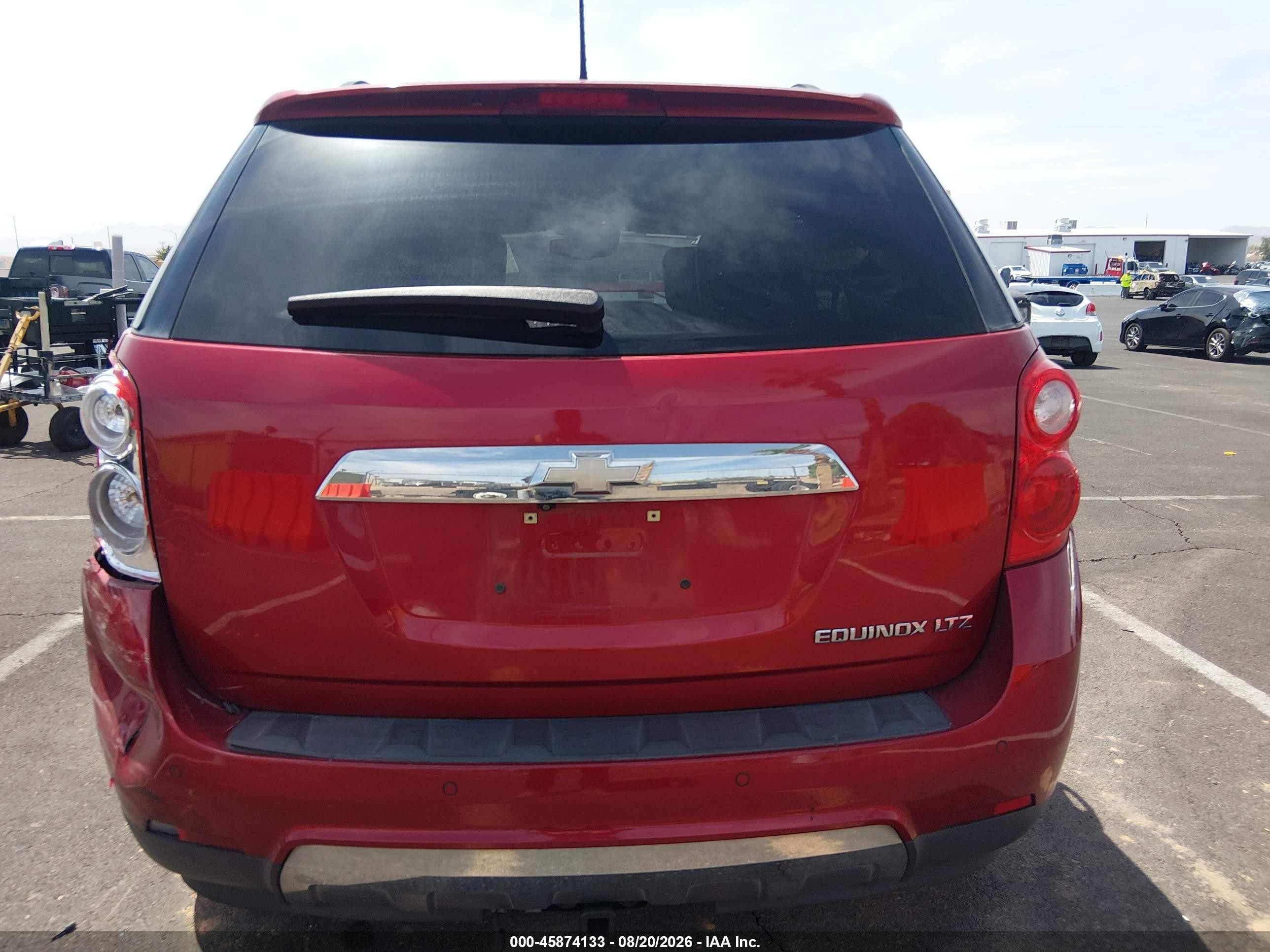 2013 Chevrolet Equinox Ltz Red vin: 2GNALFEKXD6332007