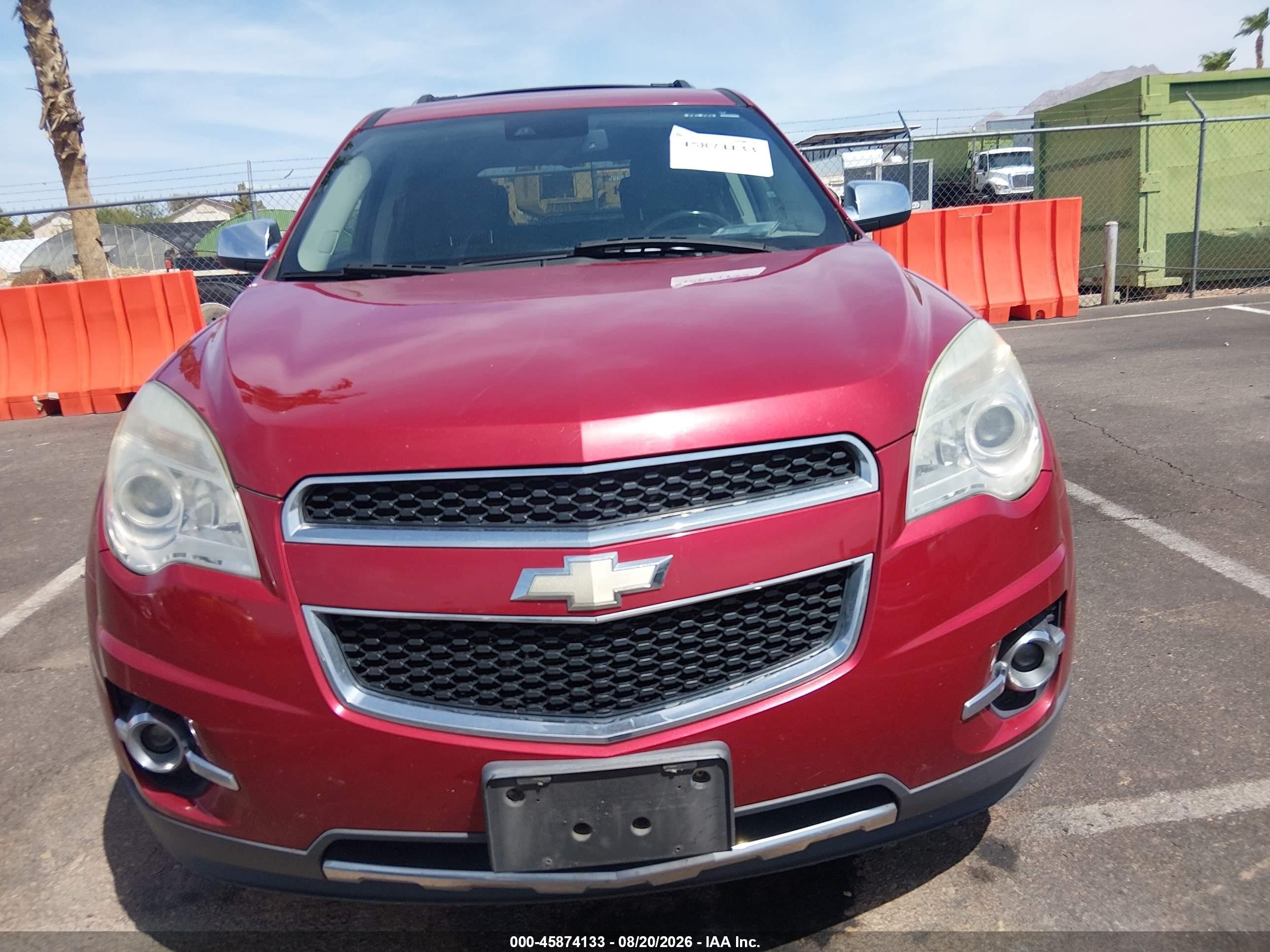2013 Chevrolet Equinox Ltz Red vin: 2GNALFEKXD6332007