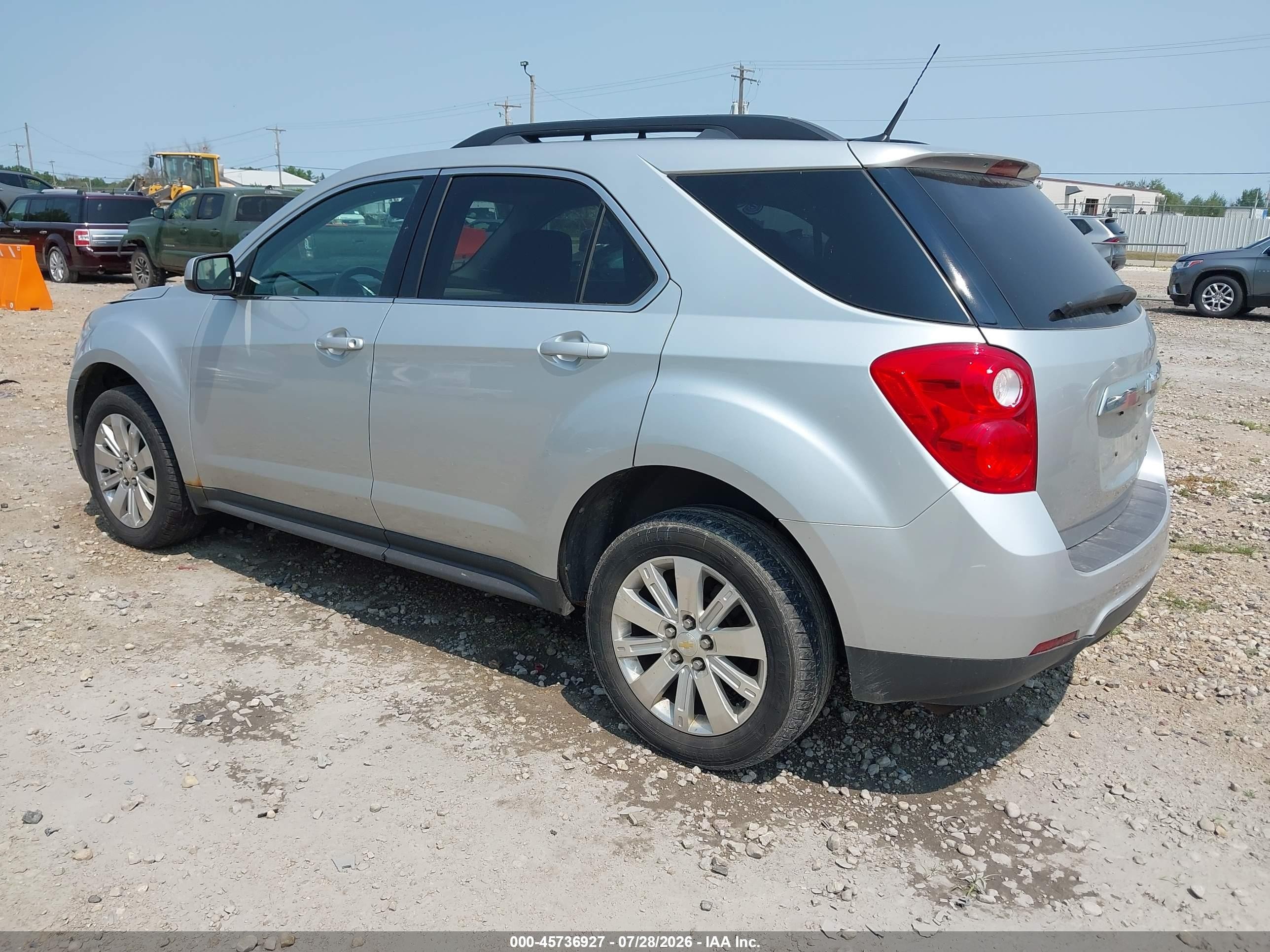 2011 Chevrolet Equinox Lt W/2lt Silver vin: 2GNALPEC4B1182629