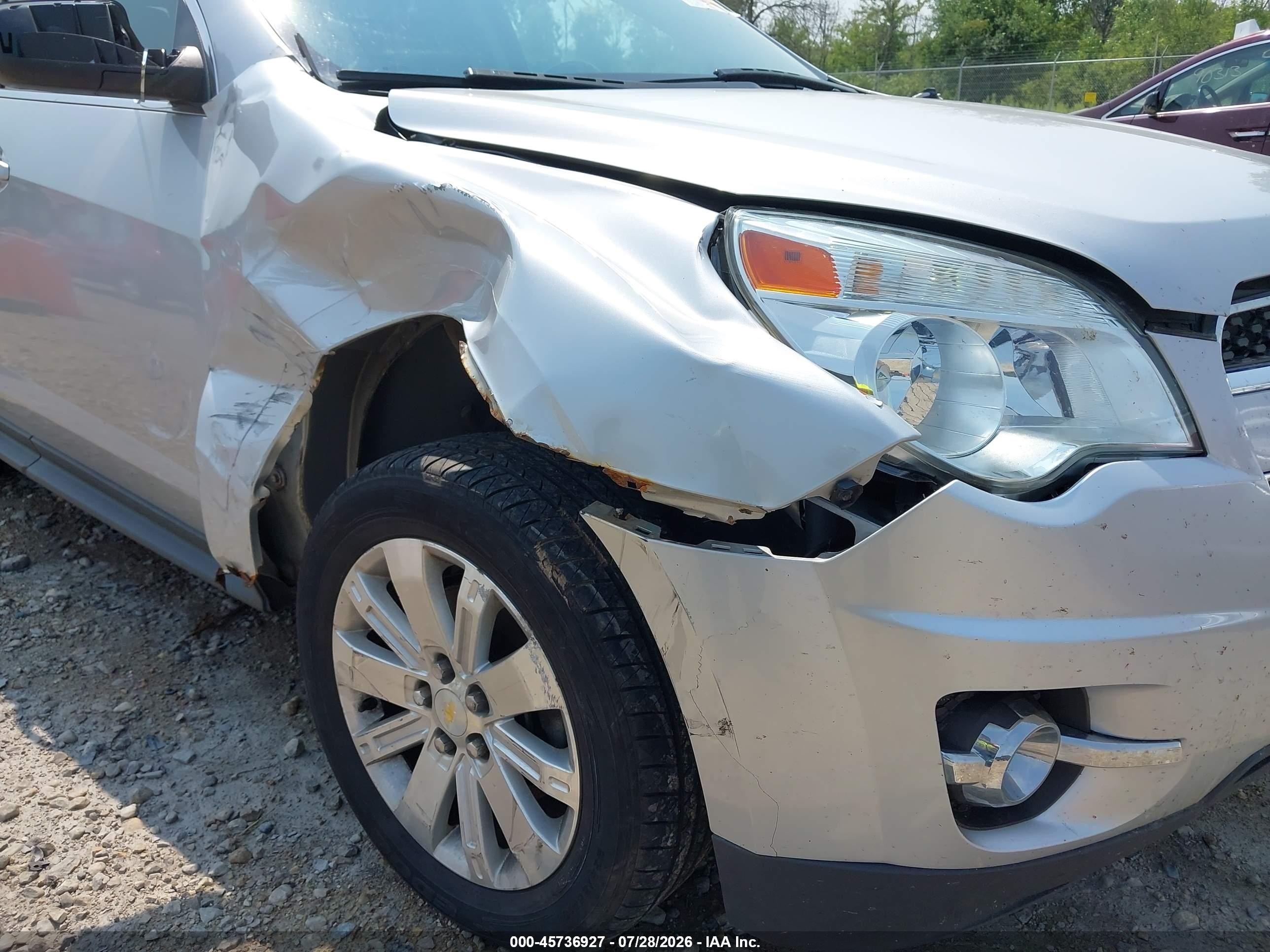 2011 Chevrolet Equinox Lt W/2lt Silver vin: 2GNALPEC4B1182629