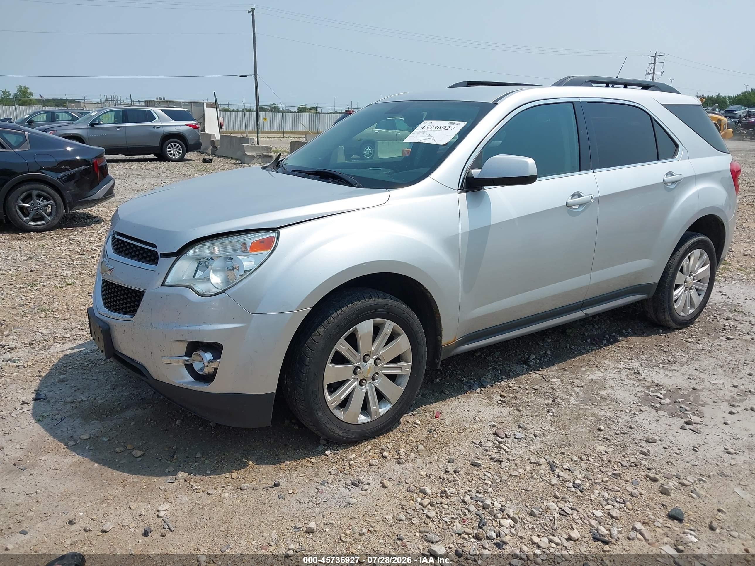 2011 Chevrolet Equinox Lt W/2lt Silver vin: 2GNALPEC4B1182629