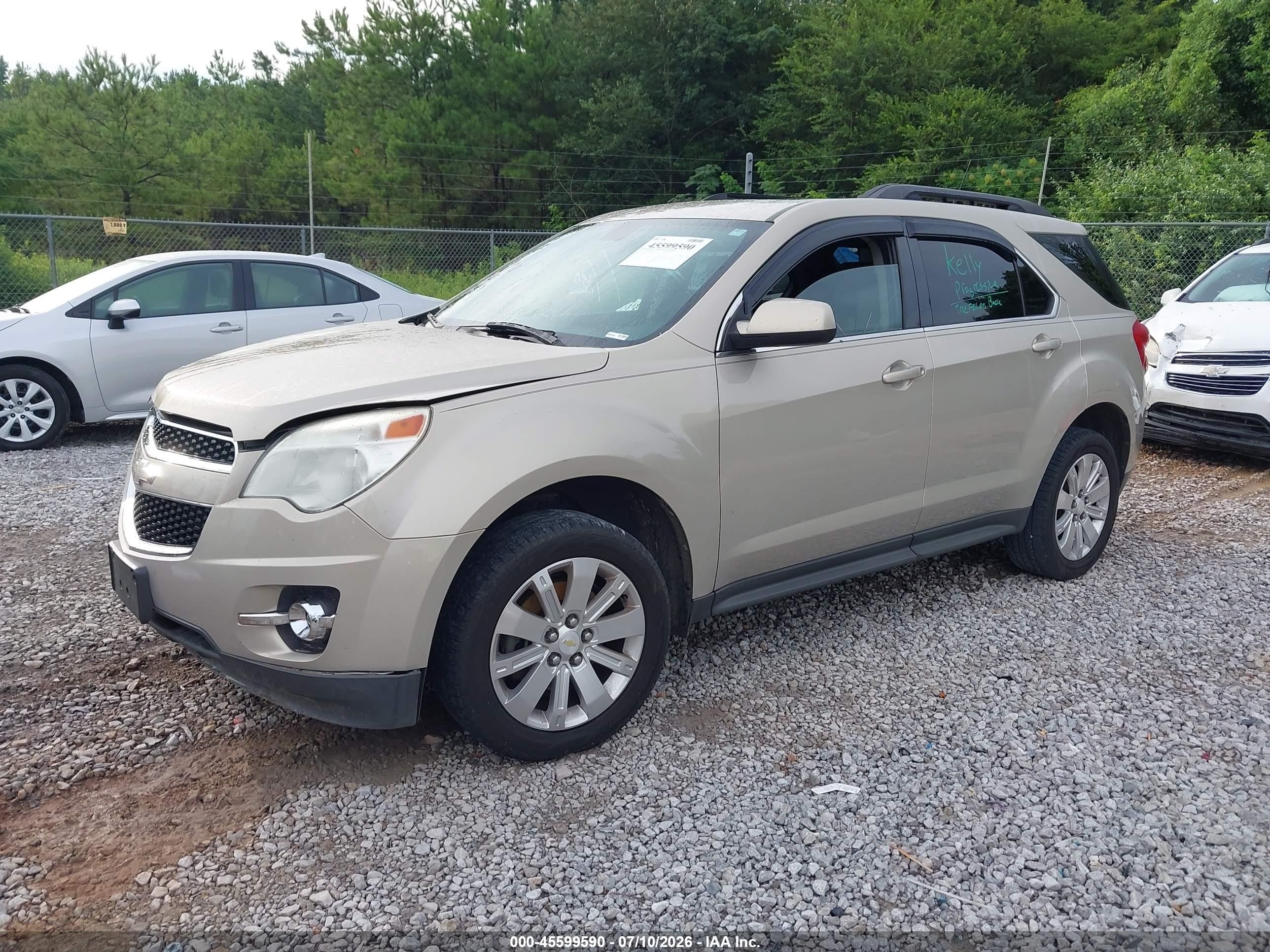 2011 Chevrolet Equinox Lt W/2lt Золотой vin: 2GNALPEC4B1312568