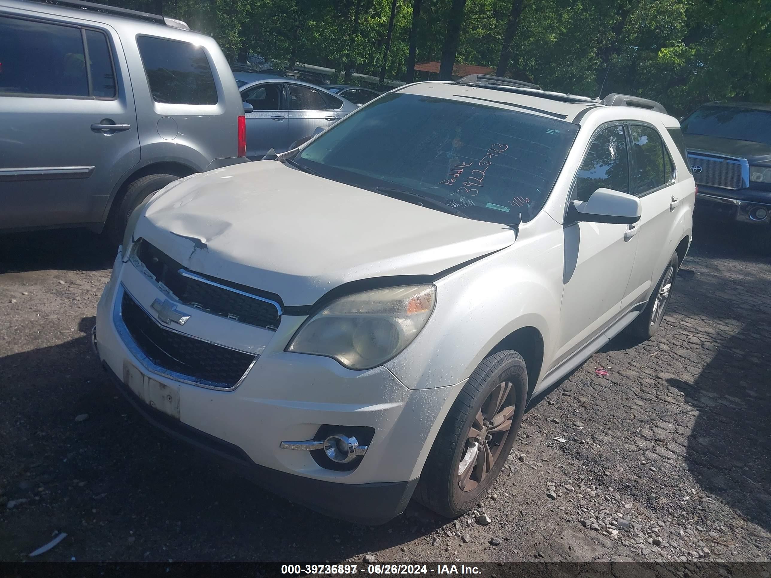 2012 Chevrolet Equinox 2lt Белый vin: 2GNALPEK0C1251843