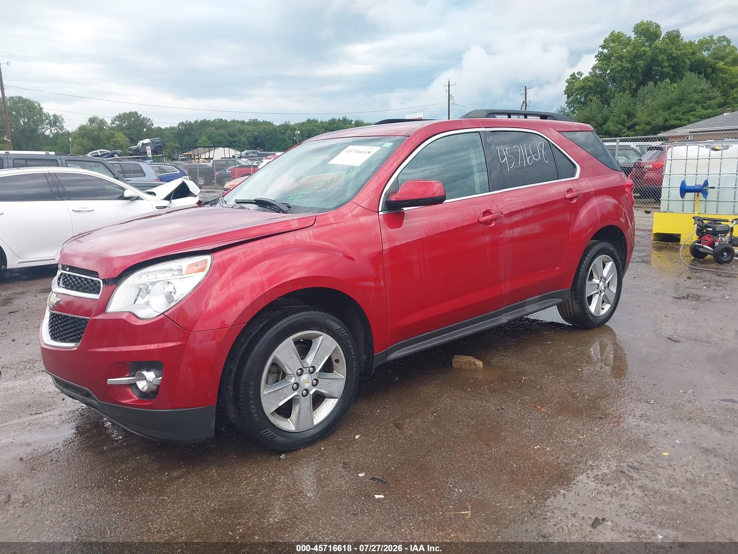 2013 Chevrolet Equinox Lt Red vin: 2GNALPEK0D6295216