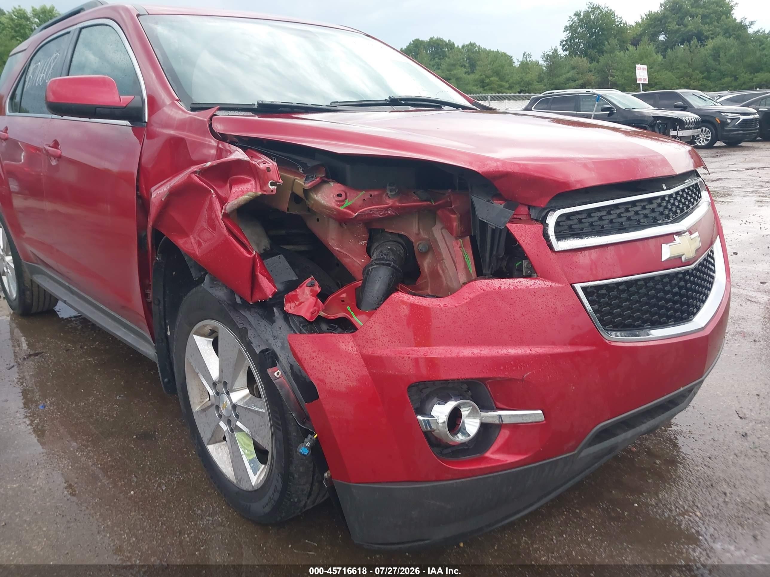 2013 Chevrolet Equinox Lt Red vin: 2GNALPEK0D6295216