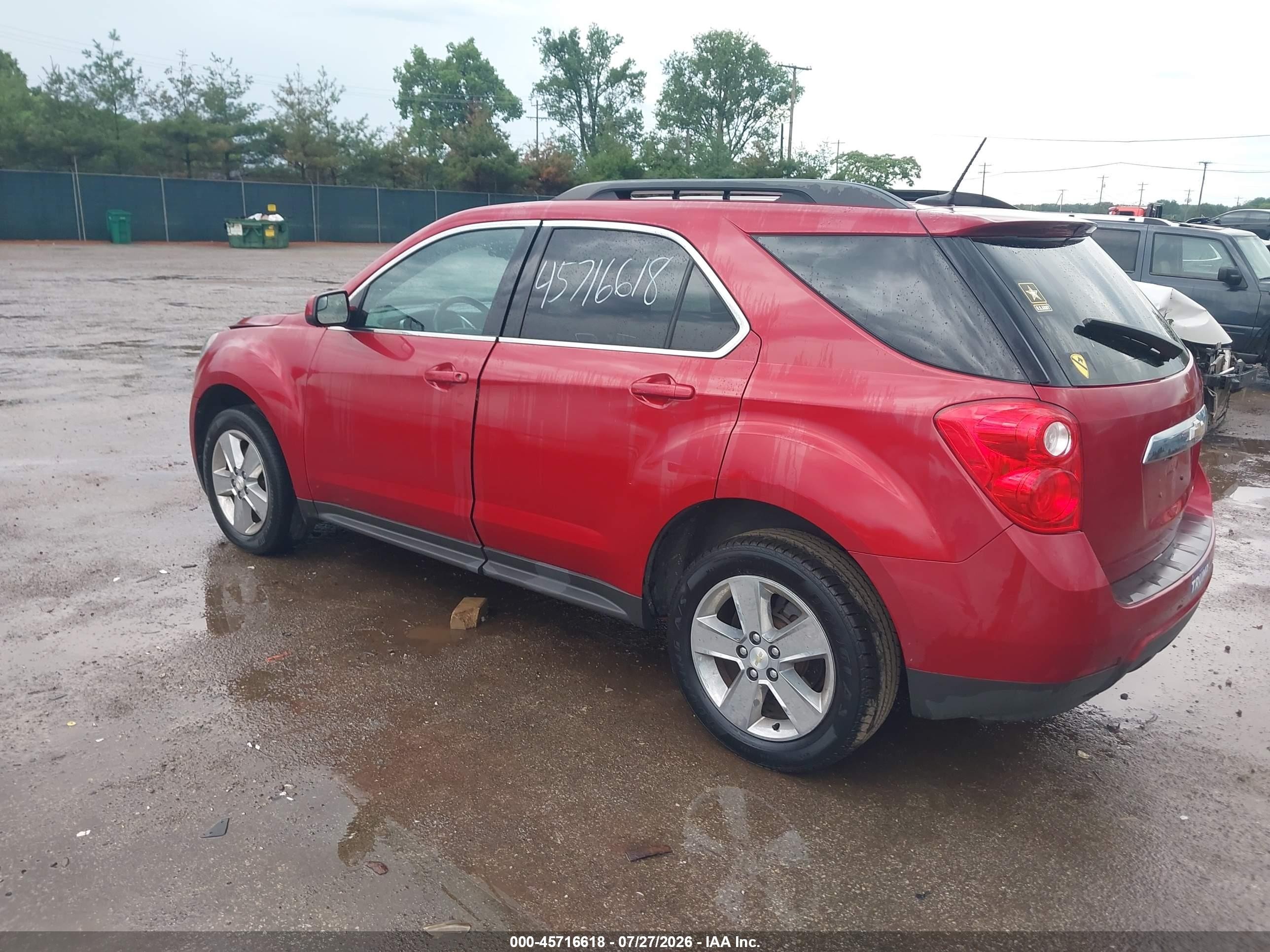 2013 Chevrolet Equinox Lt Red vin: 2GNALPEK0D6295216