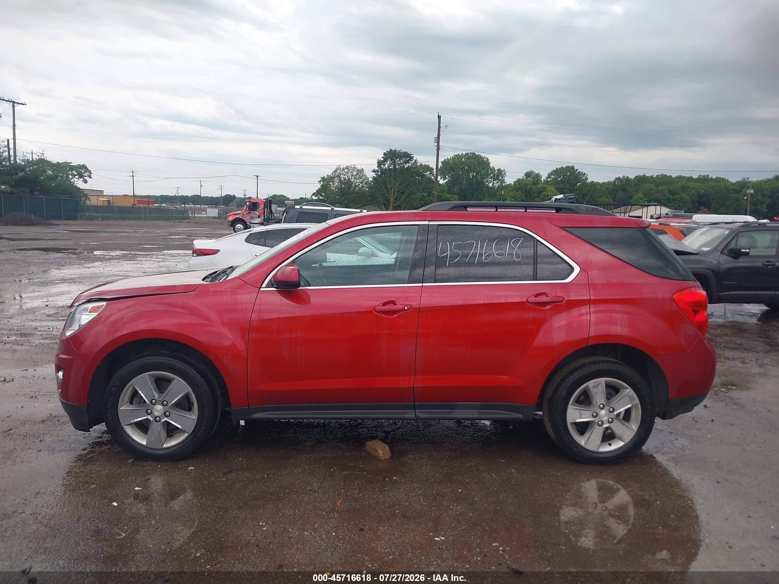 2013 Chevrolet Equinox Lt Red vin: 2GNALPEK0D6295216