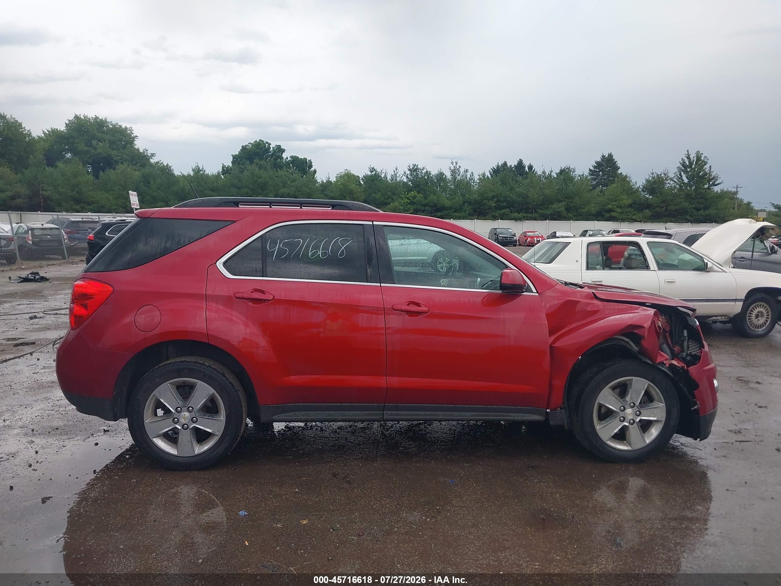 2013 Chevrolet Equinox Lt Red vin: 2GNALPEK0D6295216