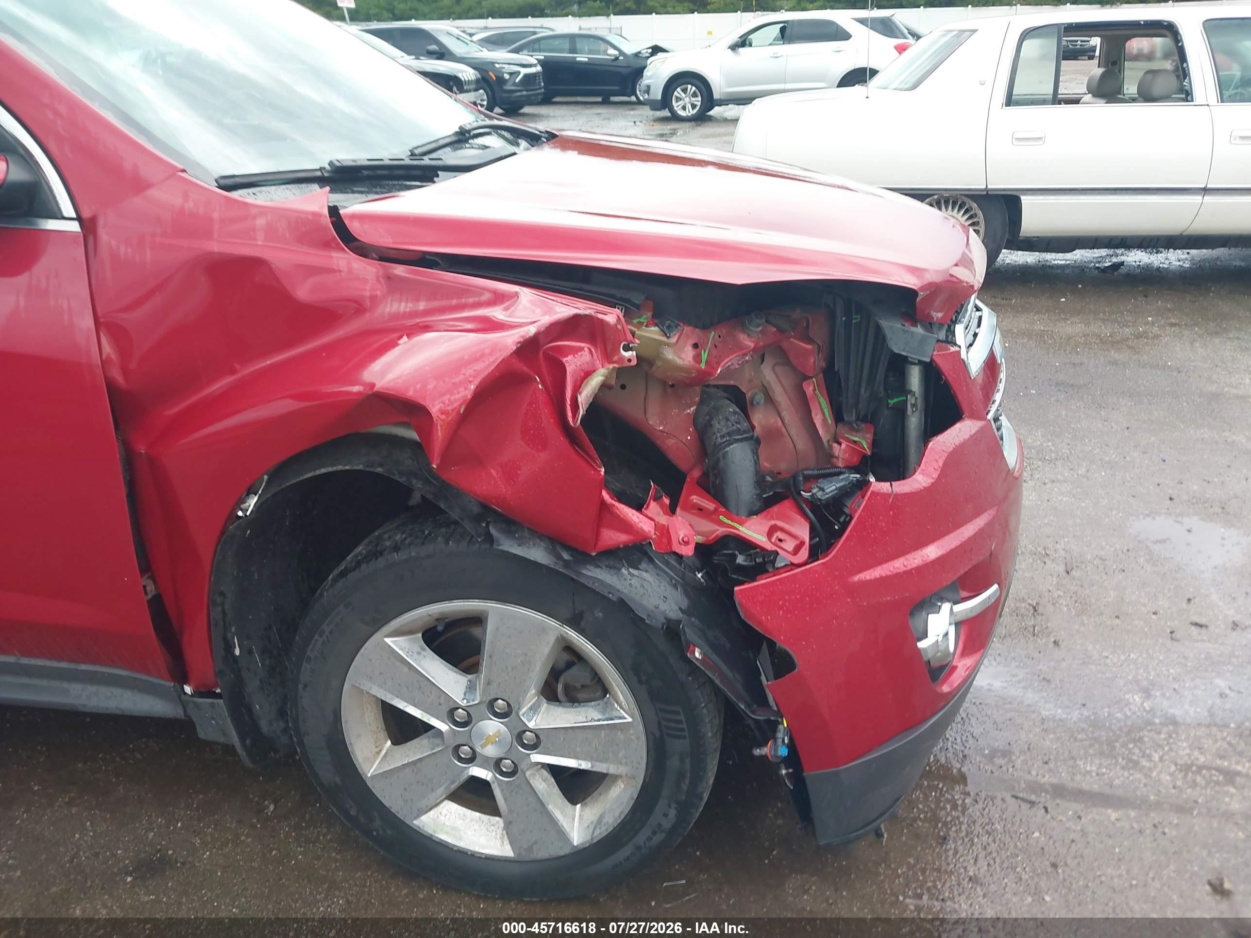 2013 Chevrolet Equinox Lt Red vin: 2GNALPEK0D6295216