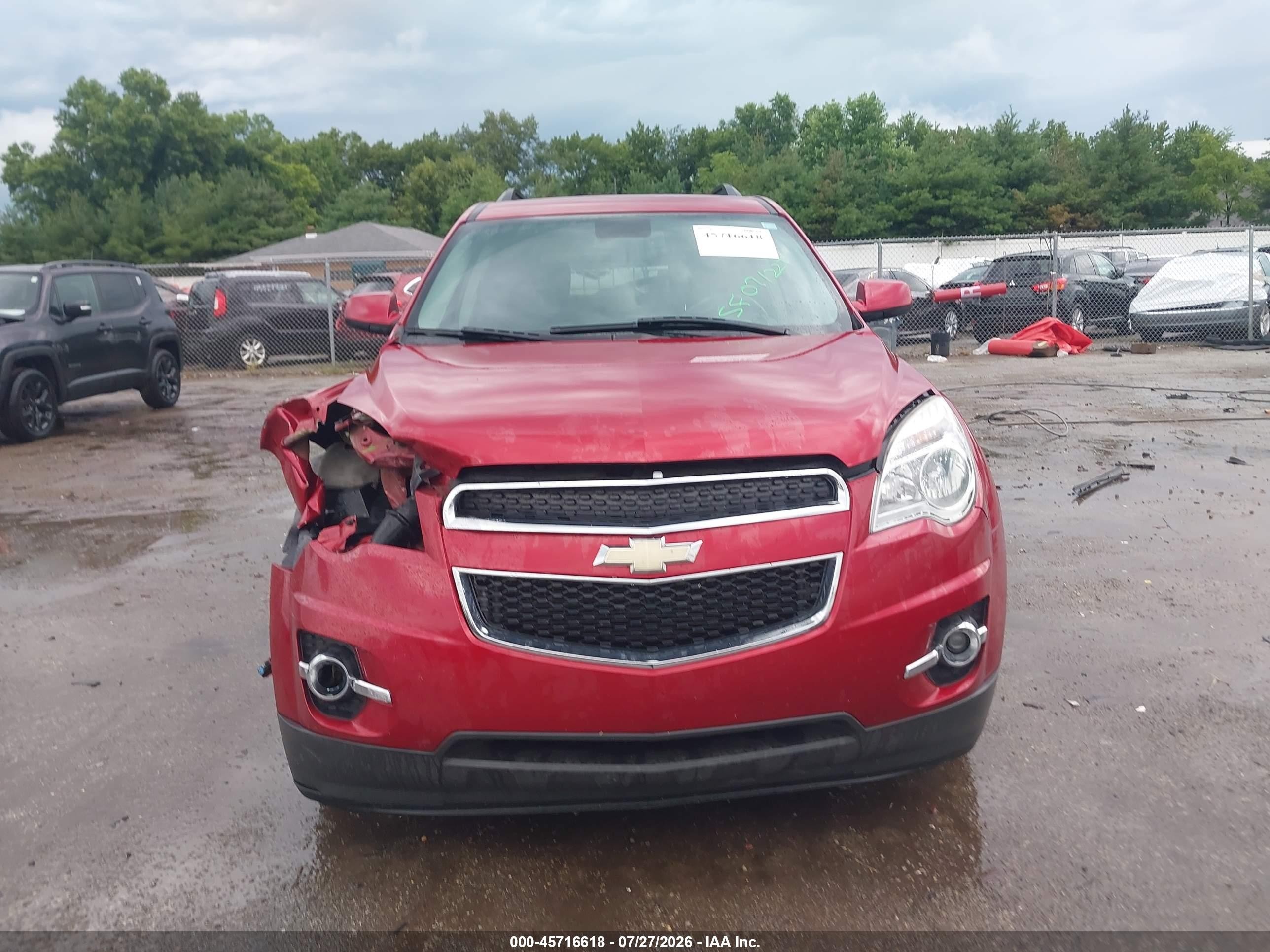 2013 Chevrolet Equinox Lt Red vin: 2GNALPEK0D6295216