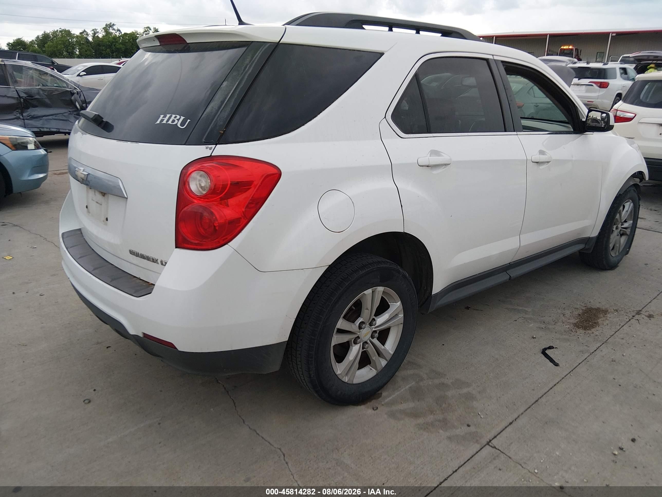 2012 Chevrolet Equinox Lt W/2lt White vin: 2GNALPEK1C6351162