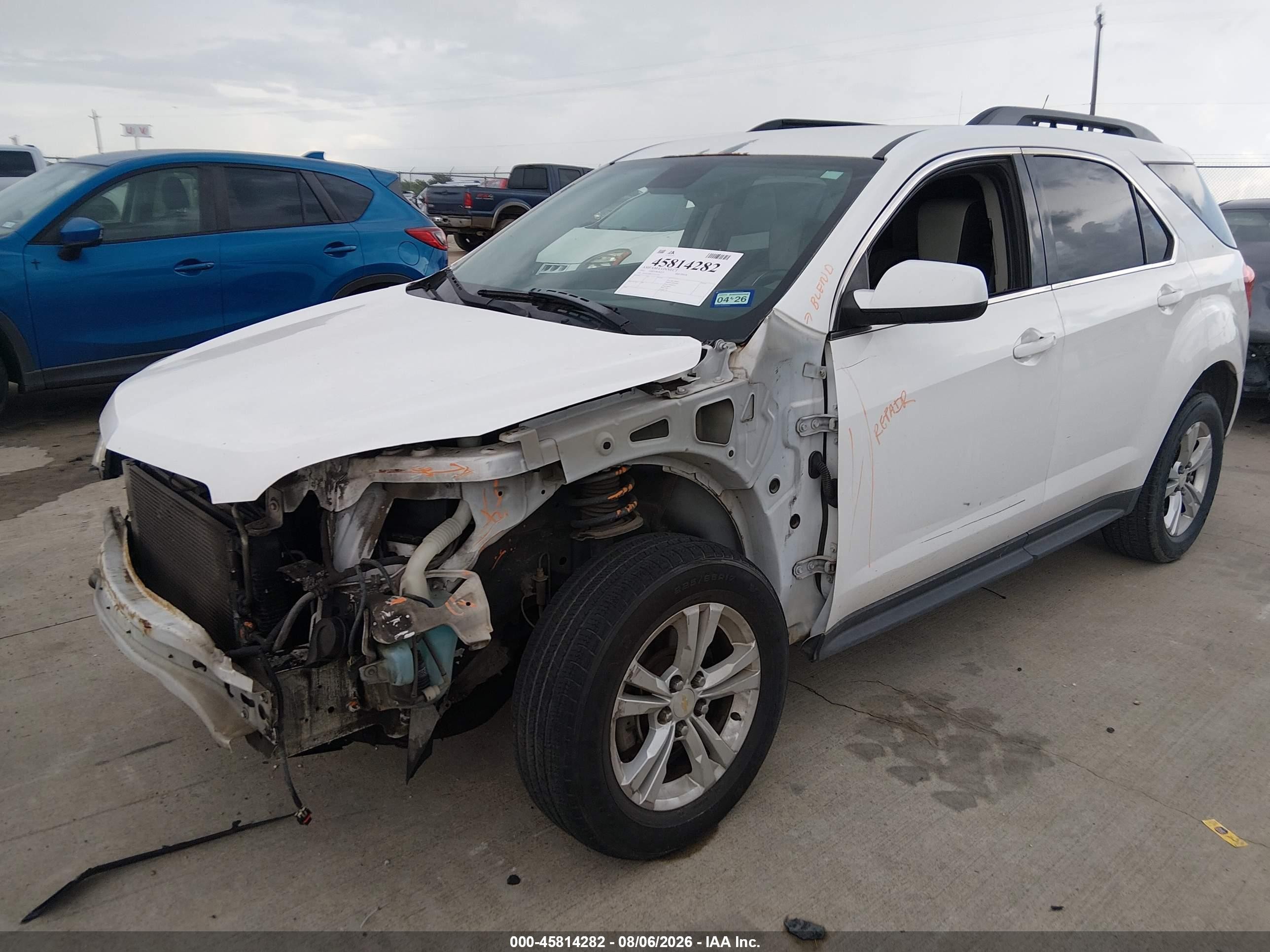 2012 Chevrolet Equinox Lt W/2lt White vin: 2GNALPEK1C6351162