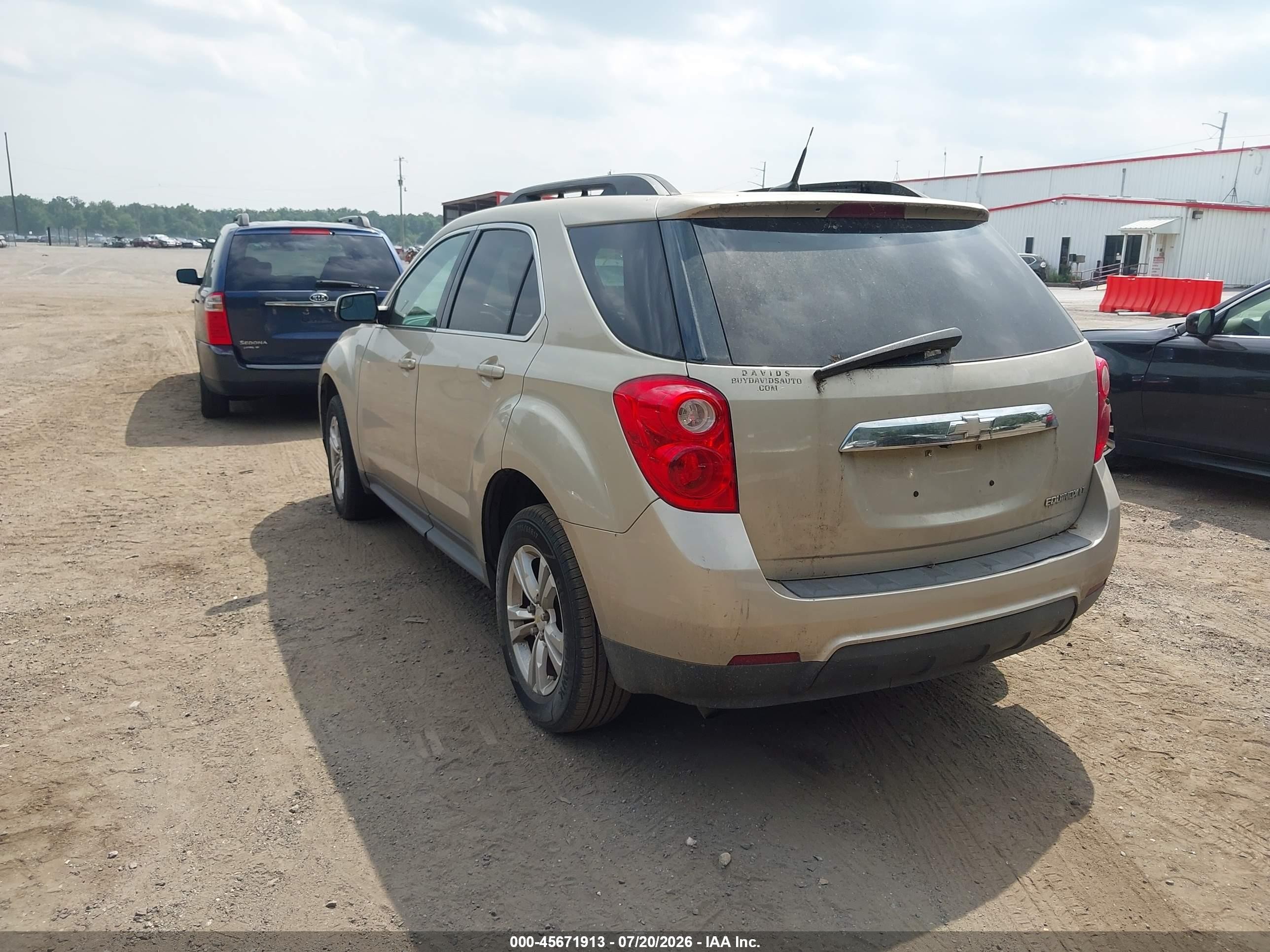 2012 Chevrolet Equinox Lt W/2lt Золотой vin: 2GNALPEK1C6388731