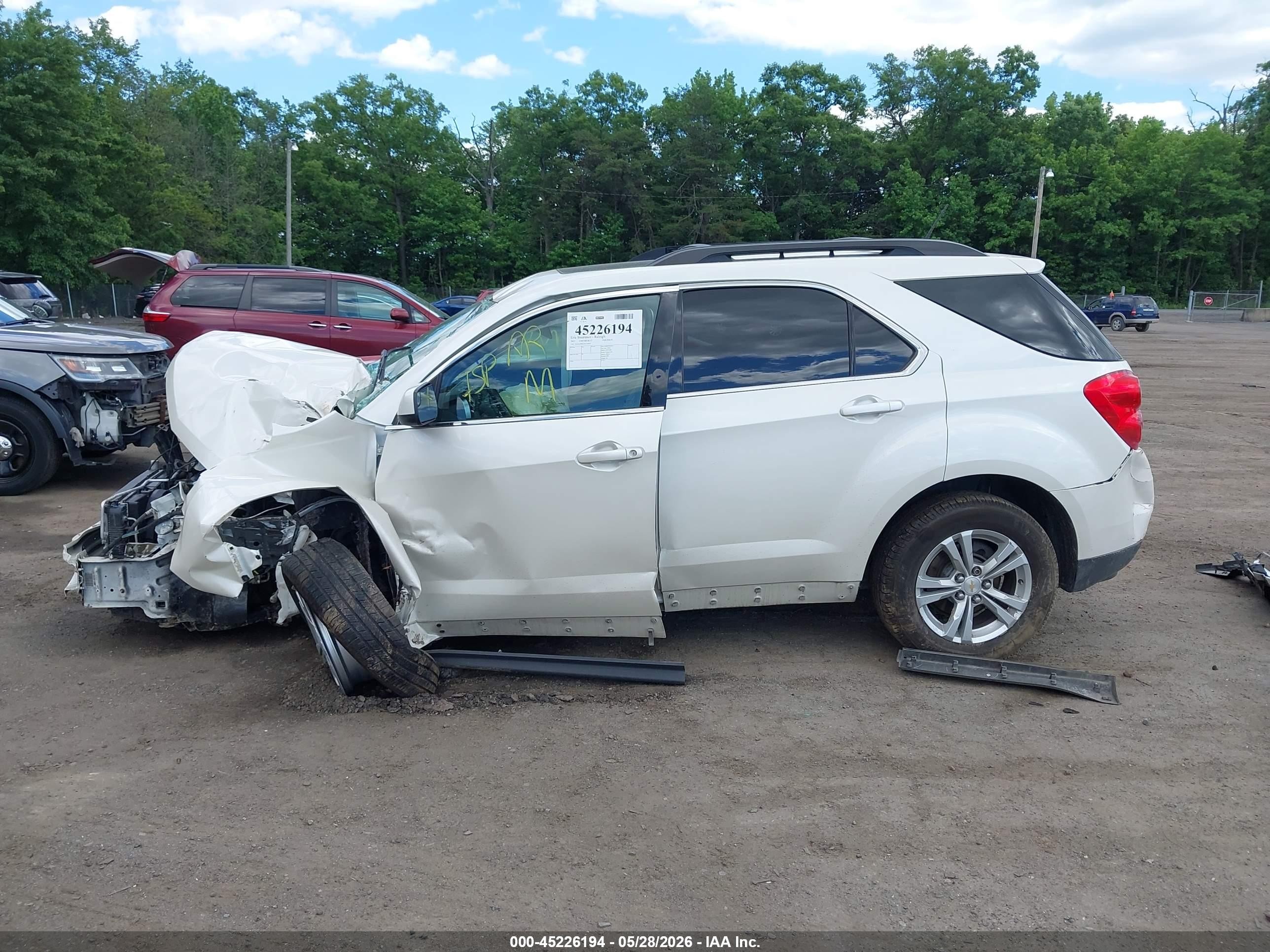 2013 Chevrolet Equinox 2lt White vin: 2GNALPEK1D1120051