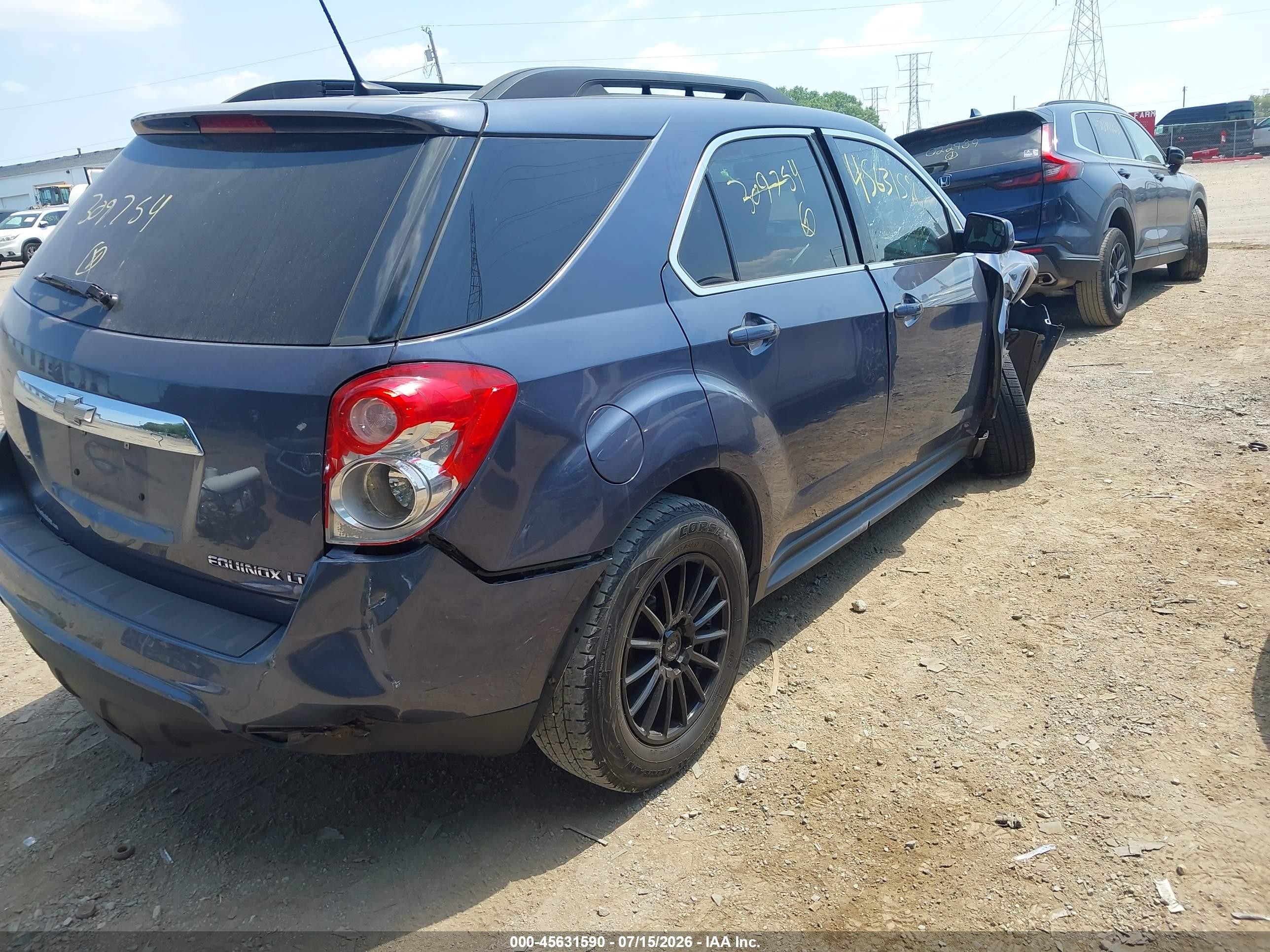 2013 Chevrolet Equinox Lt Dark Blue vin: 2GNALPEK1D6309754